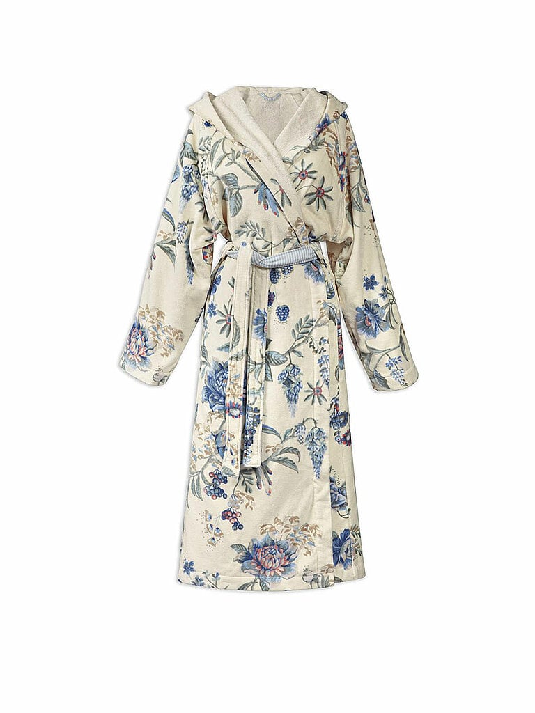 PIP STUDIO Damen Bademantel SECRET GARDEN Weiss-Blau weiss | S