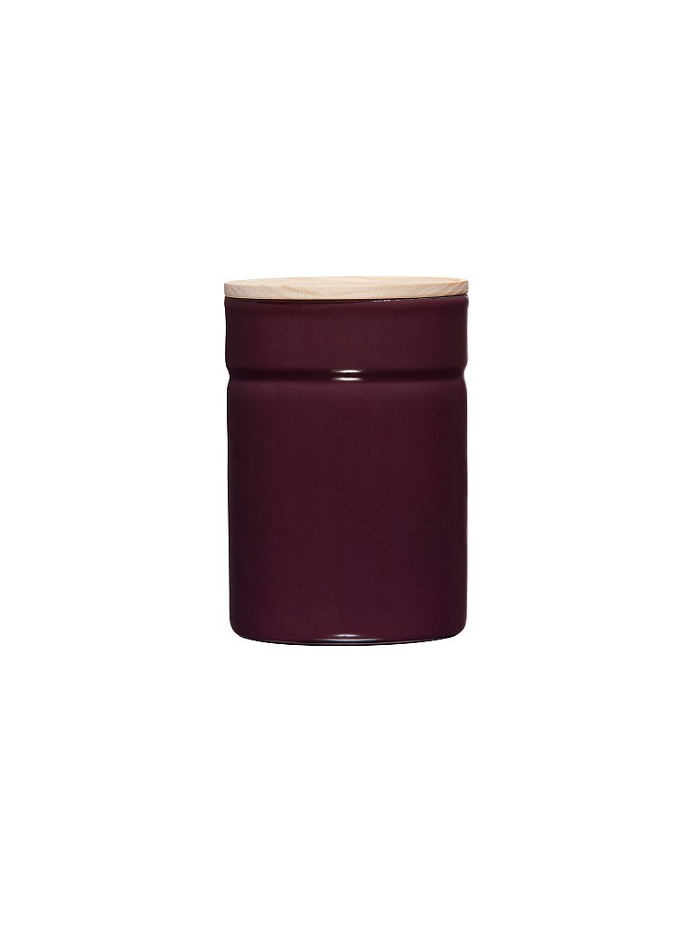 RIESS Frischhaltedose - Emaille Vorratsdose mit Eschenholz-Deckel Truehomewear  12cm 525ml lila