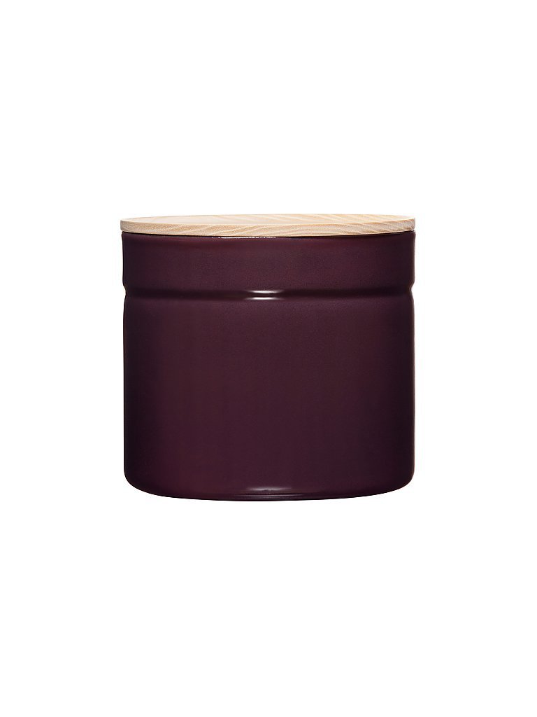 RIESS Frischhaltedose - Emaille Vorratsdose mit Eschenholz-Deckel Truehomewear 12cm 1390ml lila