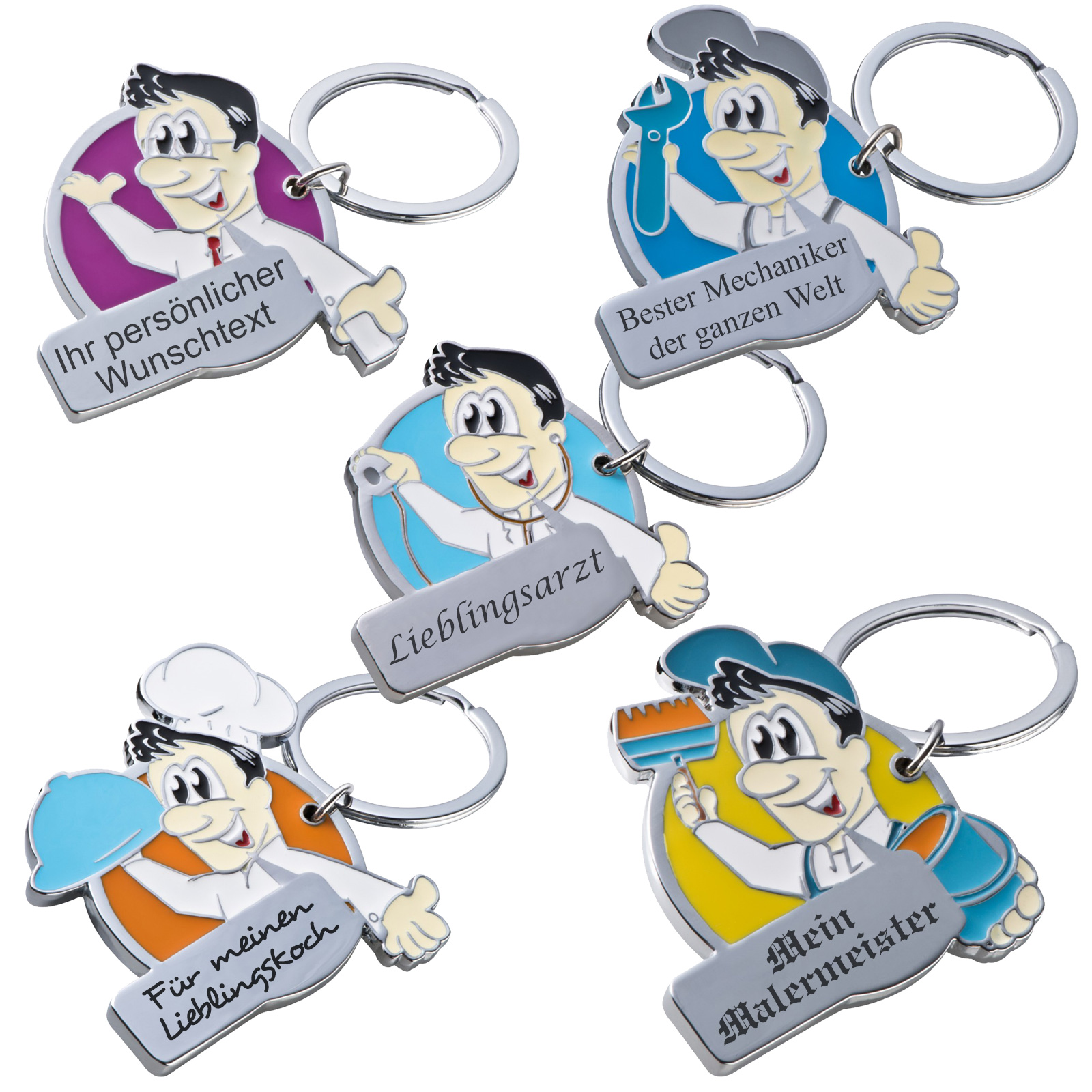 Metall Schlüsselanhänger 'Mein Beruf'