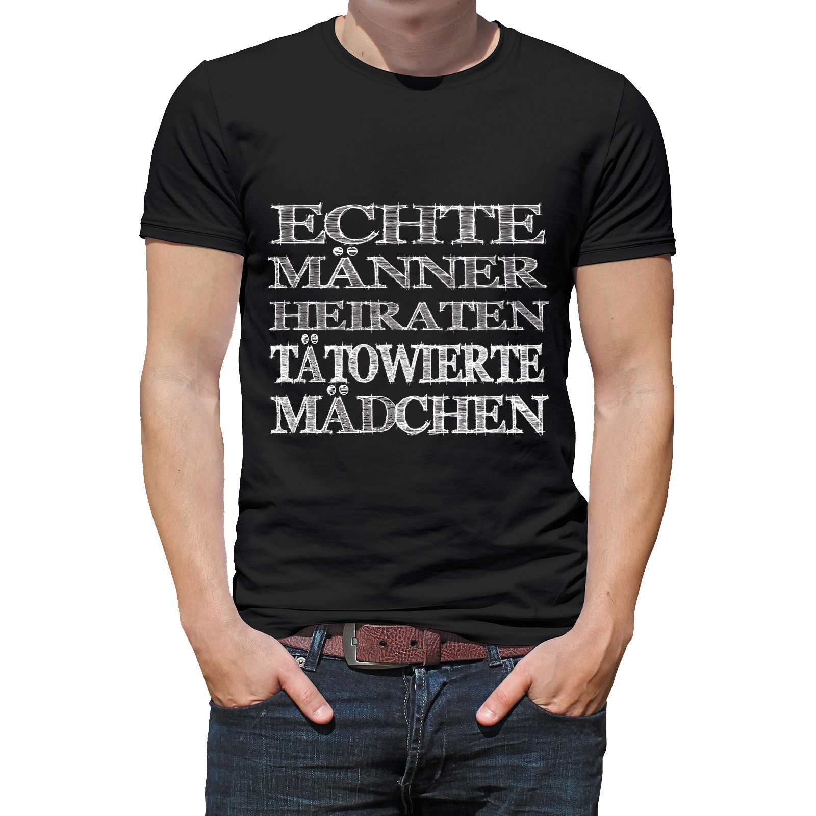 Herren T-Shirt Modell: Echte Männer