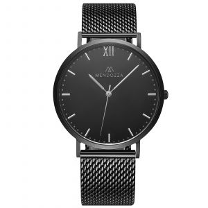 Mendozza Uhr MW-RS0404H-BML Midnight Black Damen Armbanduhr Schwarz Silber