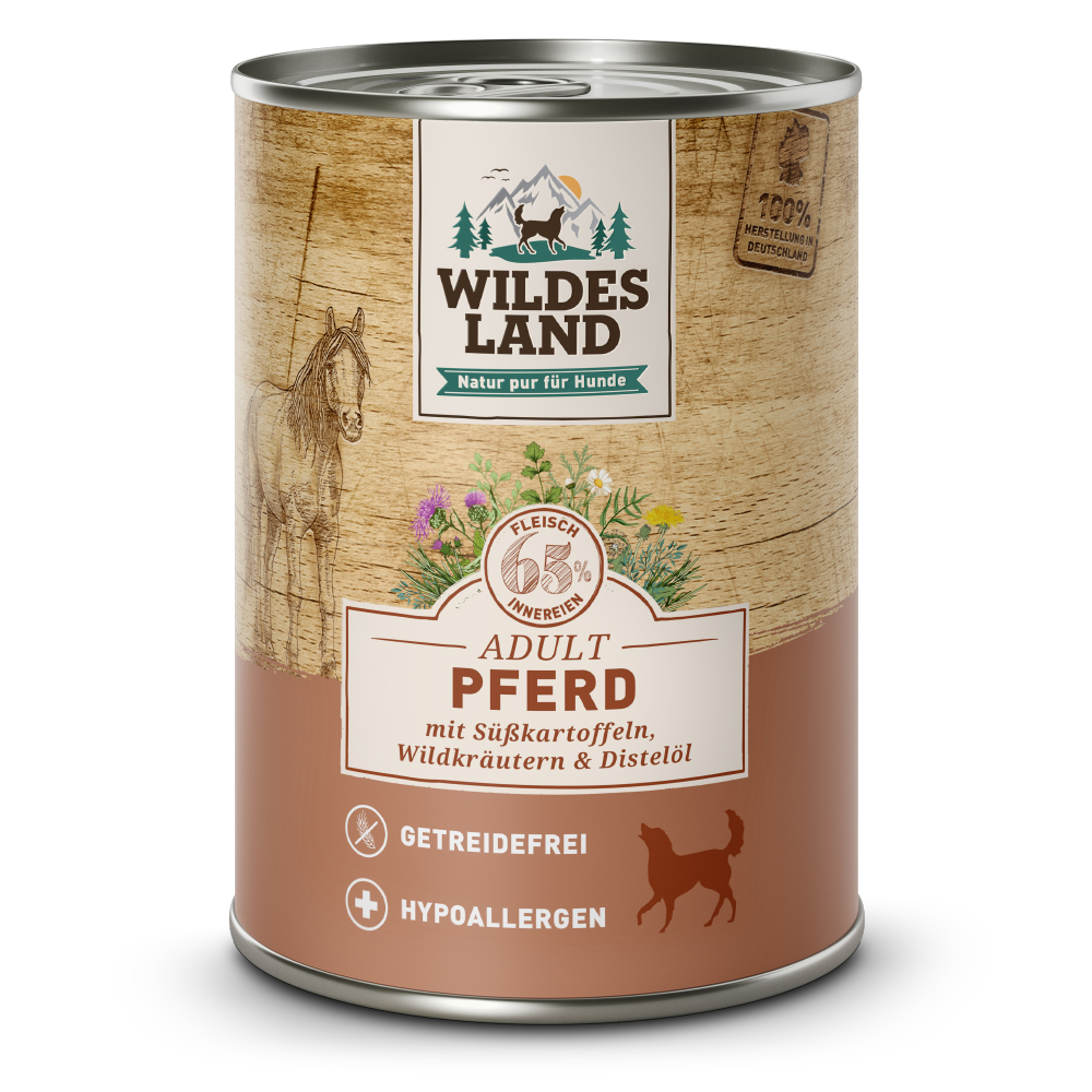 Wildes Land | Pferd mit Süßkartoffel | Classic Adult | 30 x 400 g