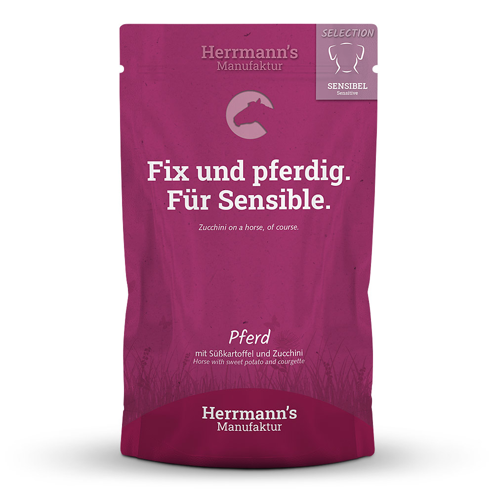 Herrmann's | Pferd mit Süßkartoffel & Zucchini | Selection Sensible | 14 x 150 g