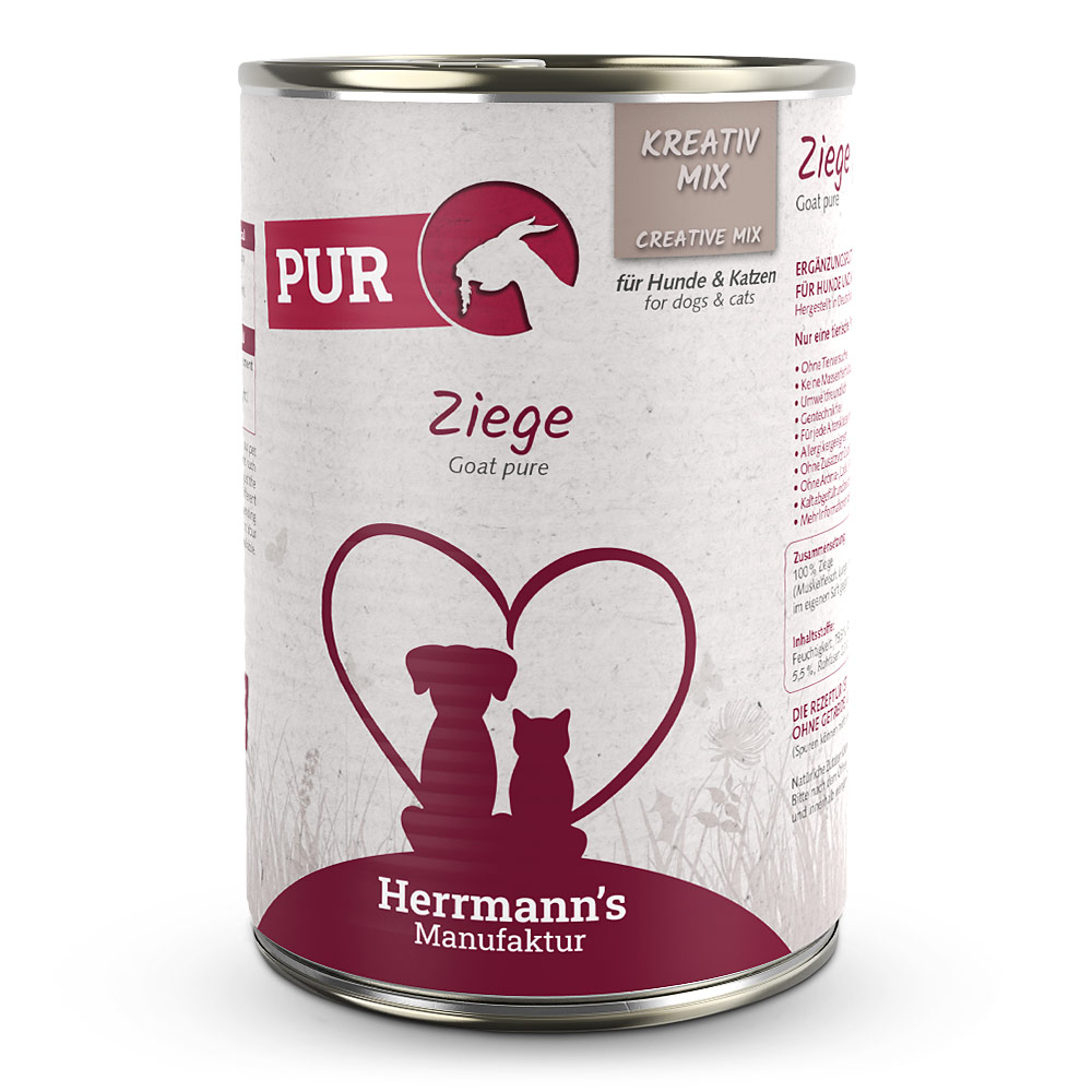 Herrmann's | Ziege Reinfleisch | Kreativ-Mix | 30 x 400 g