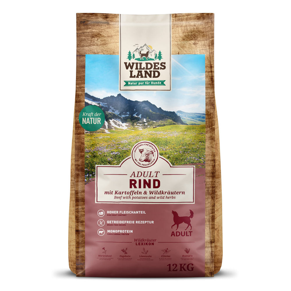 Wildes Land | Rind mit Kartoffel | Classic Adult | 2 x 12 kg