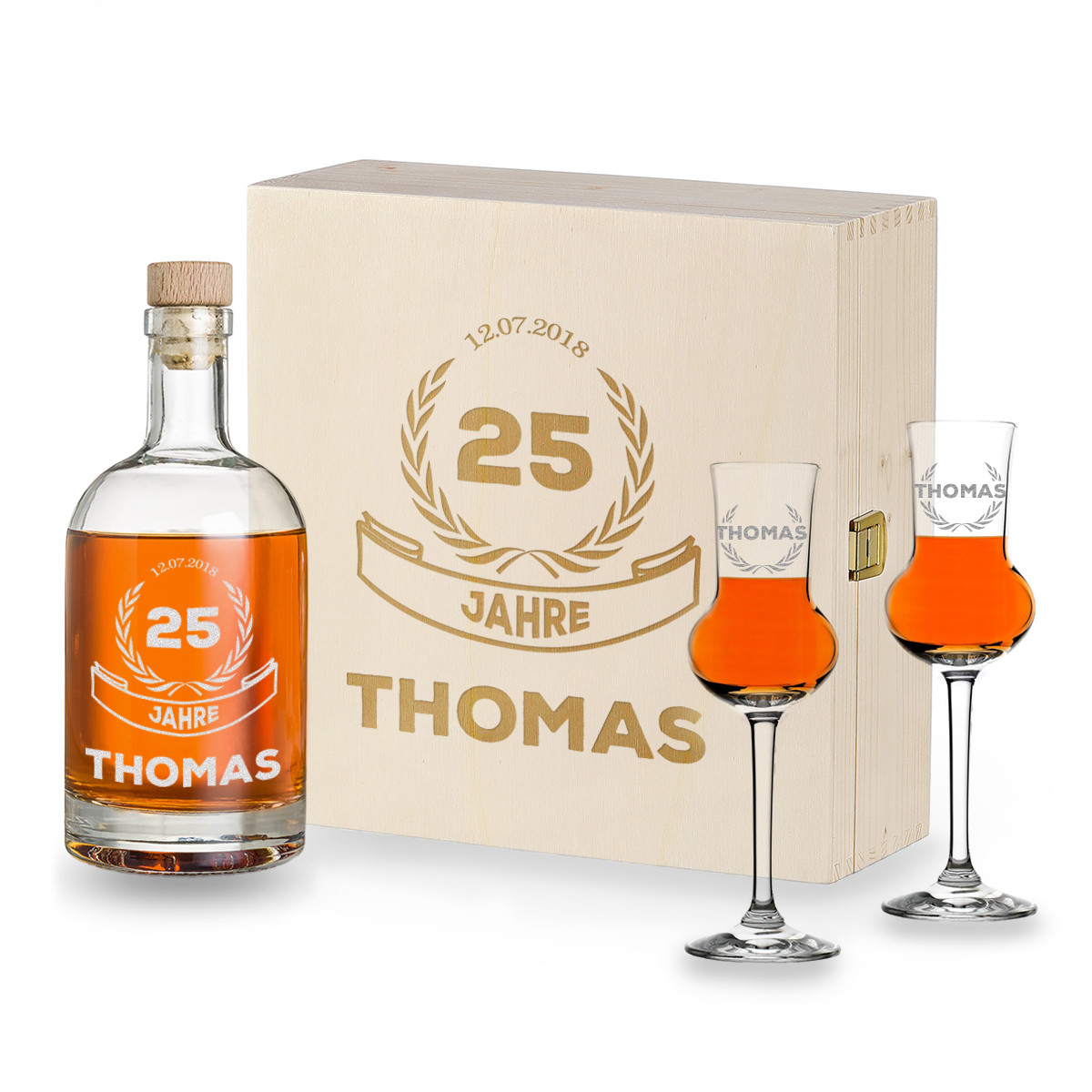 Lik?r Geschenkset 4-TLG mit Wunschgravur