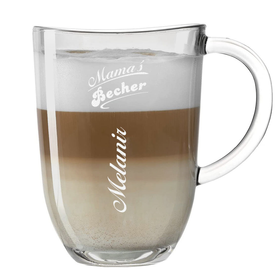 Kaffee Latte Macchiato Becher Leonardo Napoli mit mit Gravur