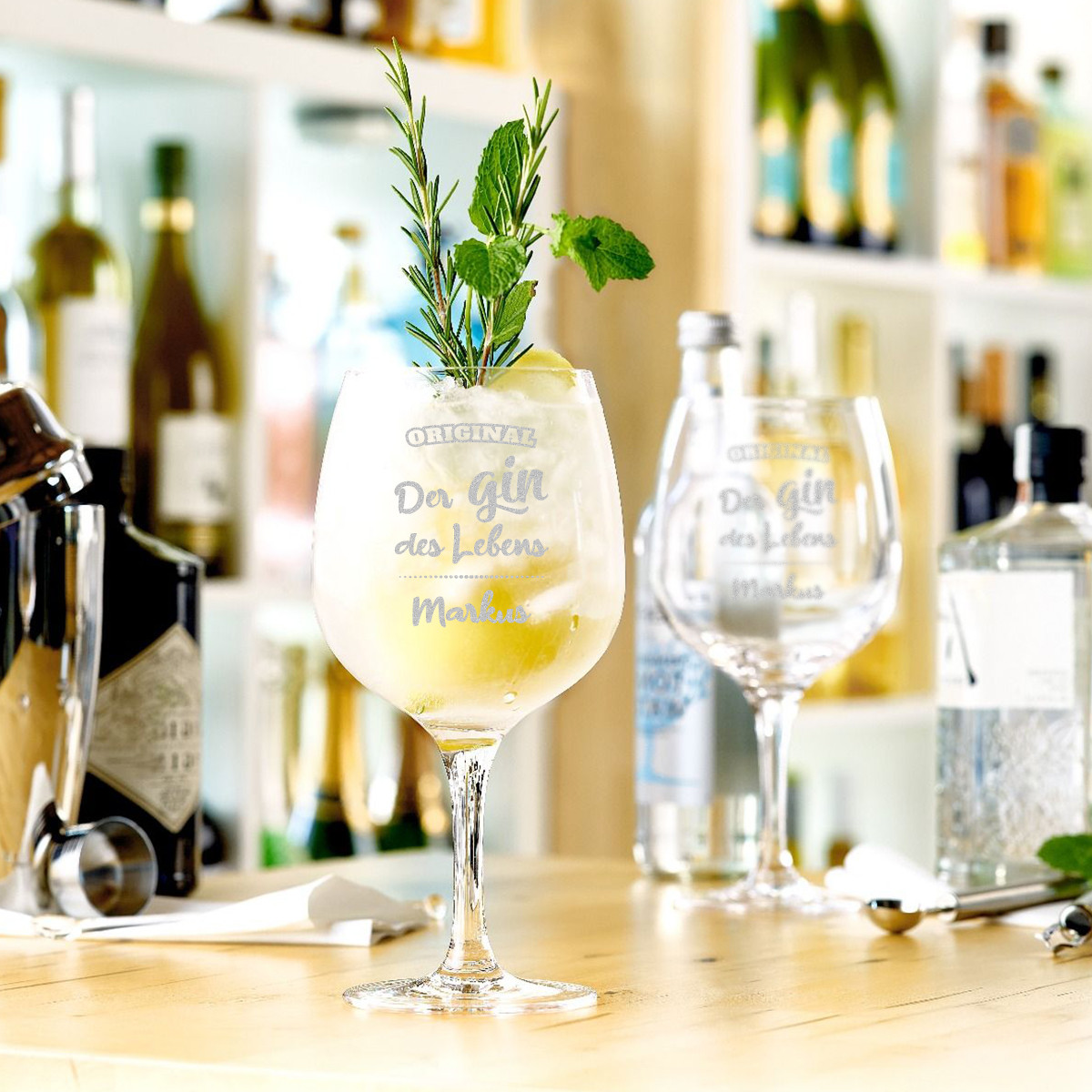 Gin Glas mit personalisierter Wunschgravur
