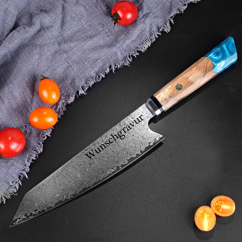 Damastmesser 67 Lagen Japanmesser mit personalisierter Wunschgravur
