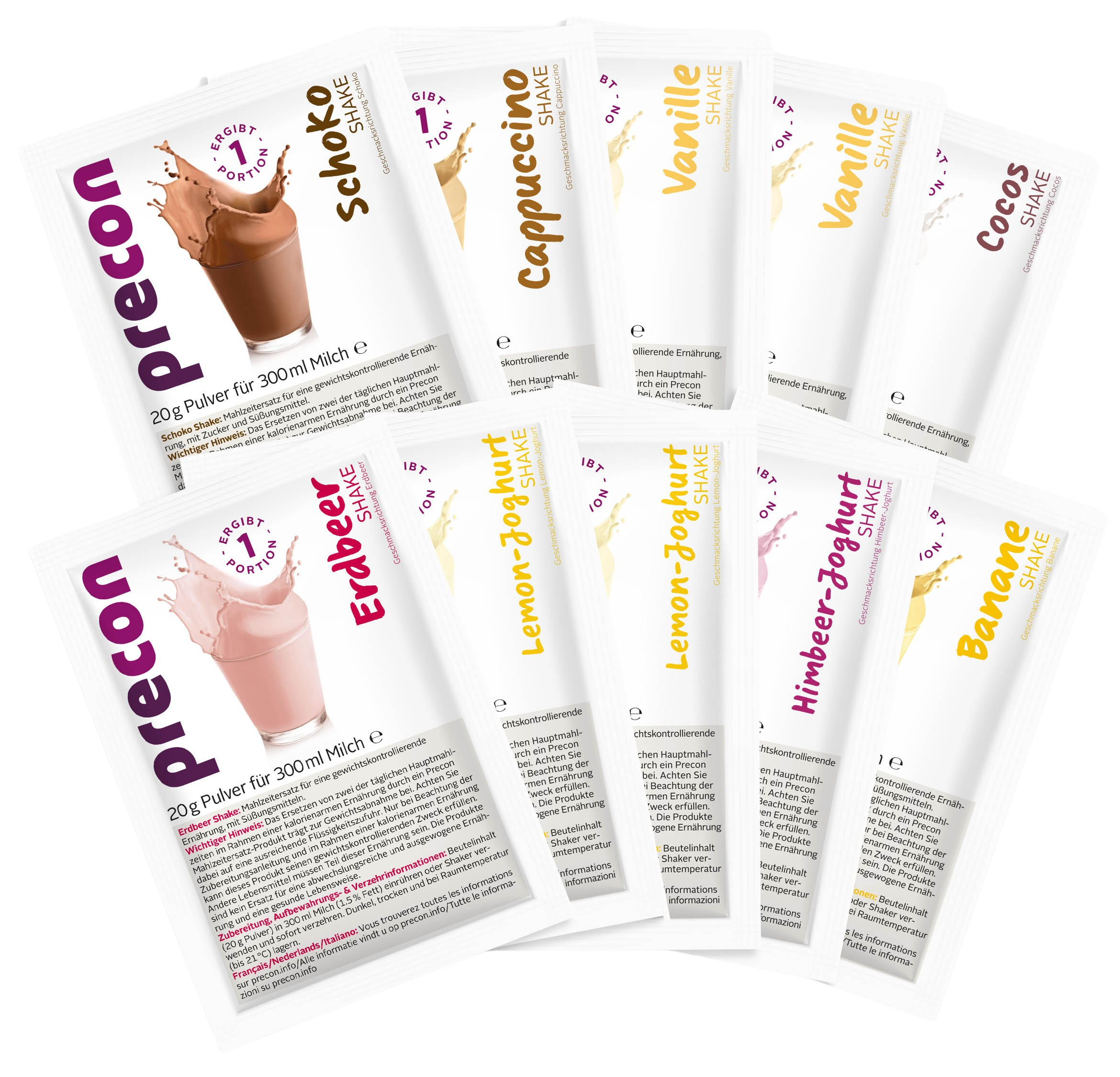 Precon Diät - Shake Mix - Einzelportionen (10 Portionen)