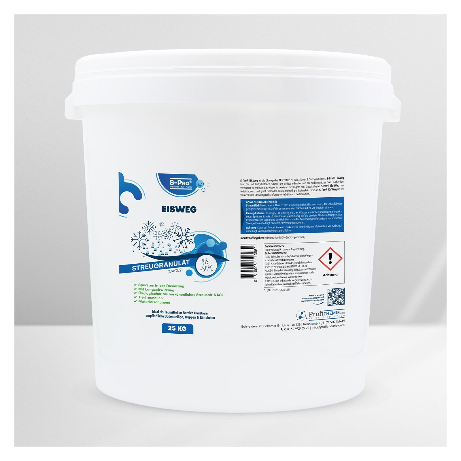 S-Pro® EisWeg Auftaugranulat Eimer 25KG