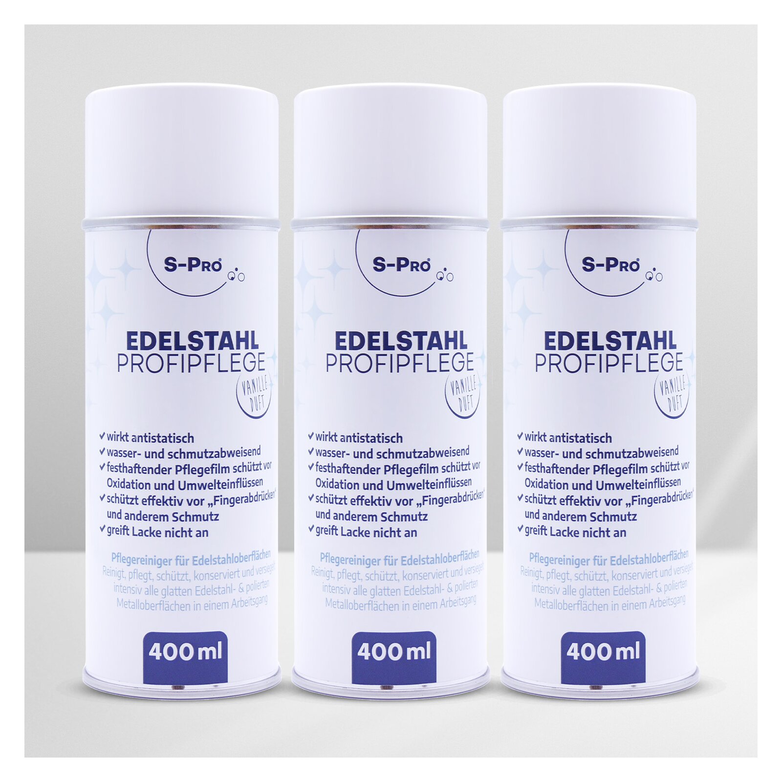 S-Pro® Edelstahl ProfiPflege 3 Dosen-Set
