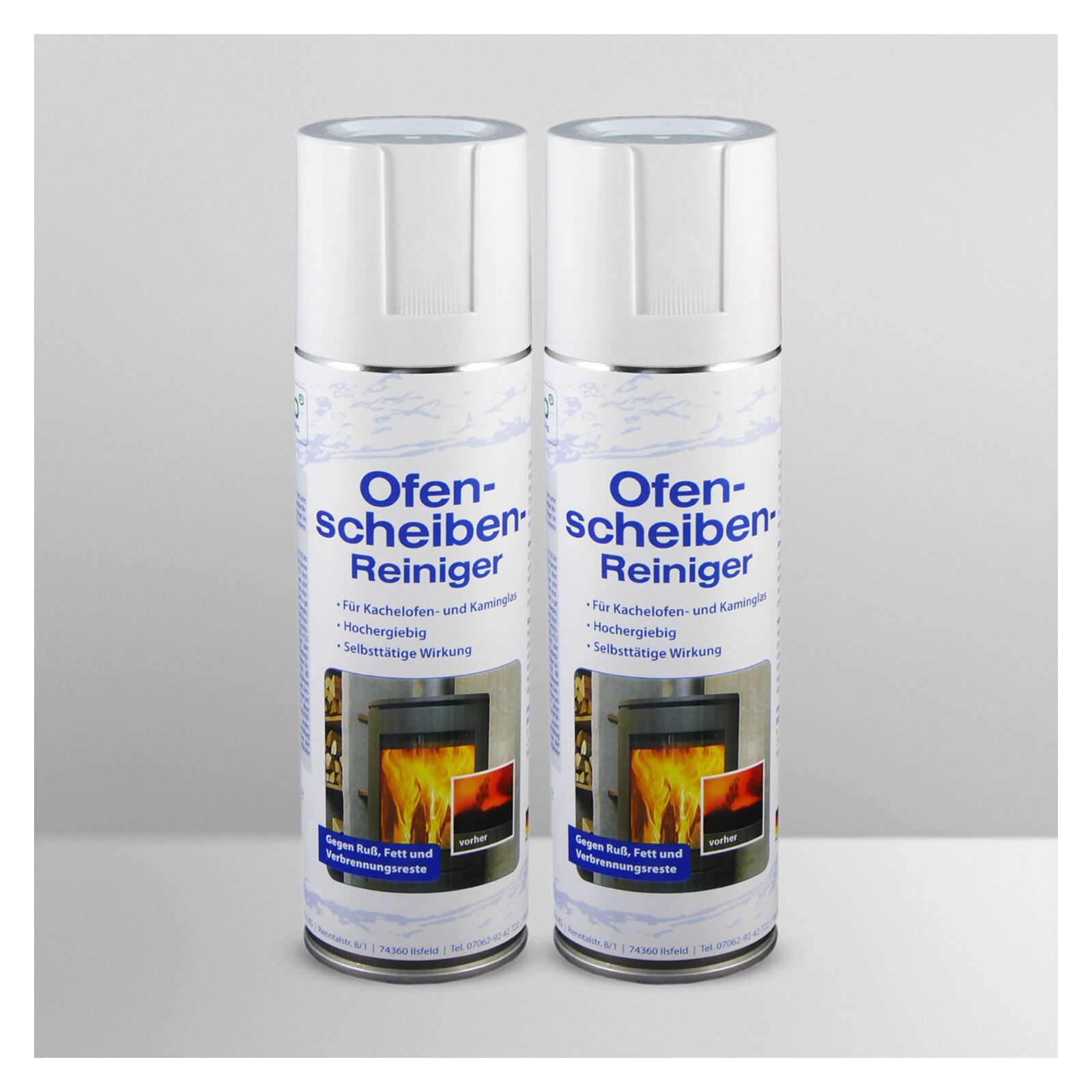 S-Pro Ofen- und Kamin-Scheibenreiniger 2 Dosen-Set