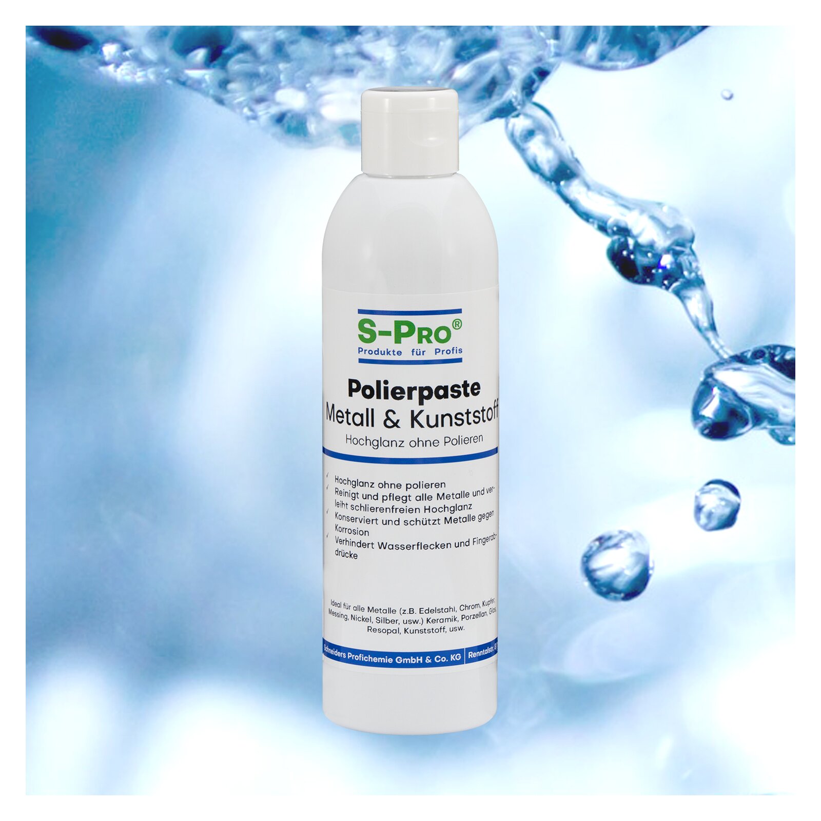 S-Pro® Polierpaste Metall & Kunststoff 1 x 250ml Flasche
