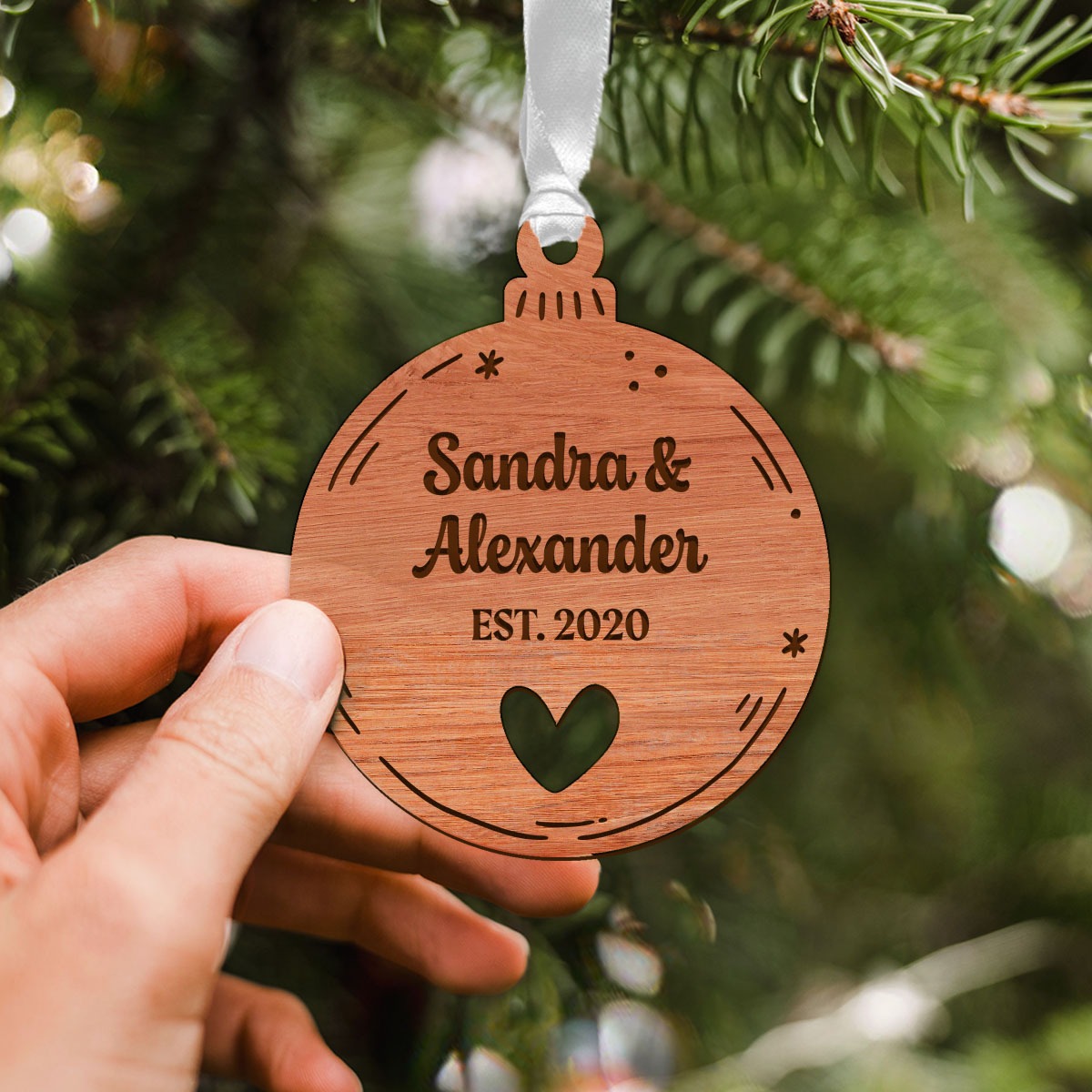 Personalisierbarer Holz Anhänger 2er Set mit Symbol und Text, Weihnachtsgeschenk, Witzige Geschenke, Romantische Geschenke, Hochzeitsgeschenk, Kleine Geschenke, Geschenk, Geschenkidee