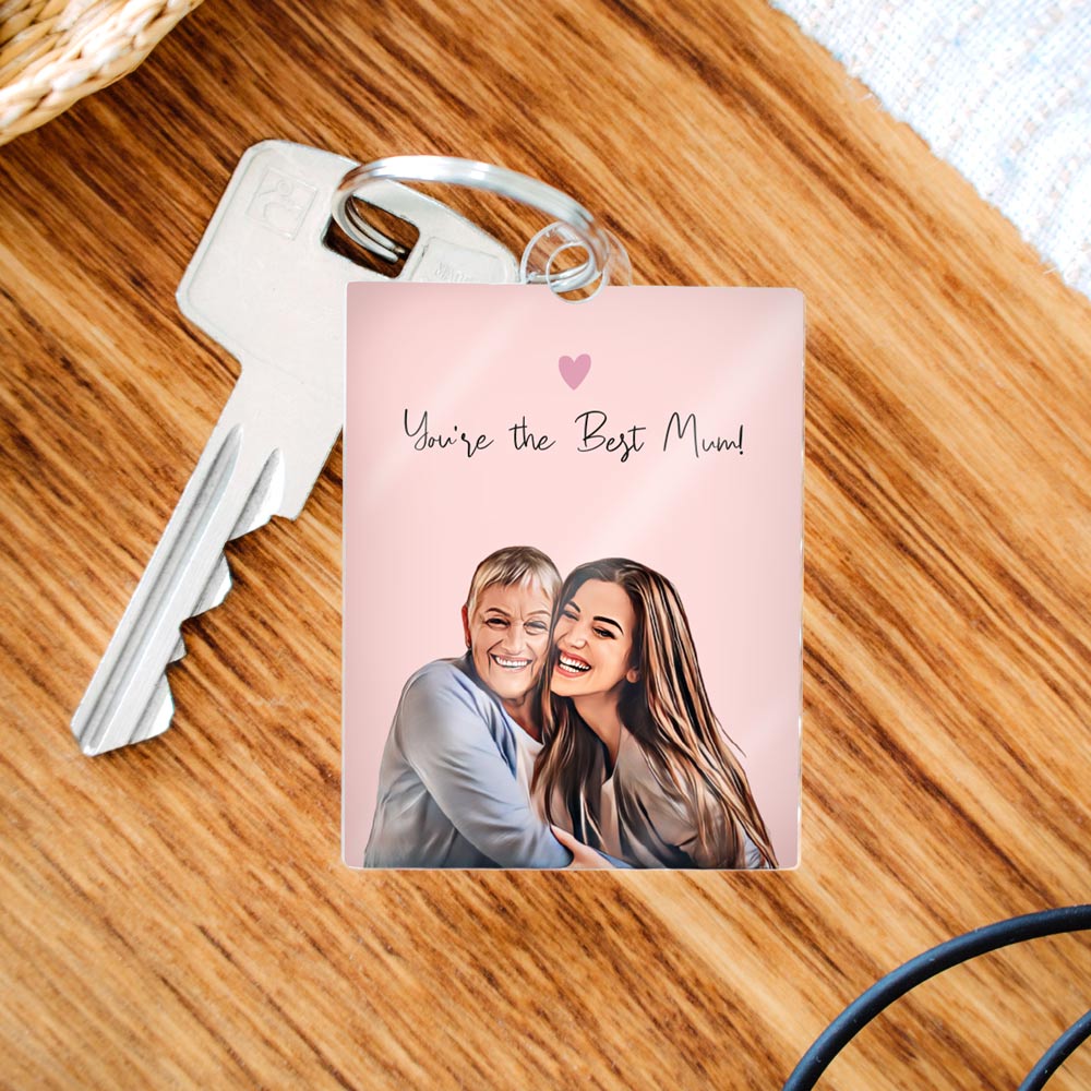 Personalisierbarer Acryl Schlüsselanhänger als Comic, Fotogeschenk, Witzige Geschenke, Romantische Geschenke, Hochzeitsgeschenk, Kleine Geschenke, Geschenk, Geschenkidee