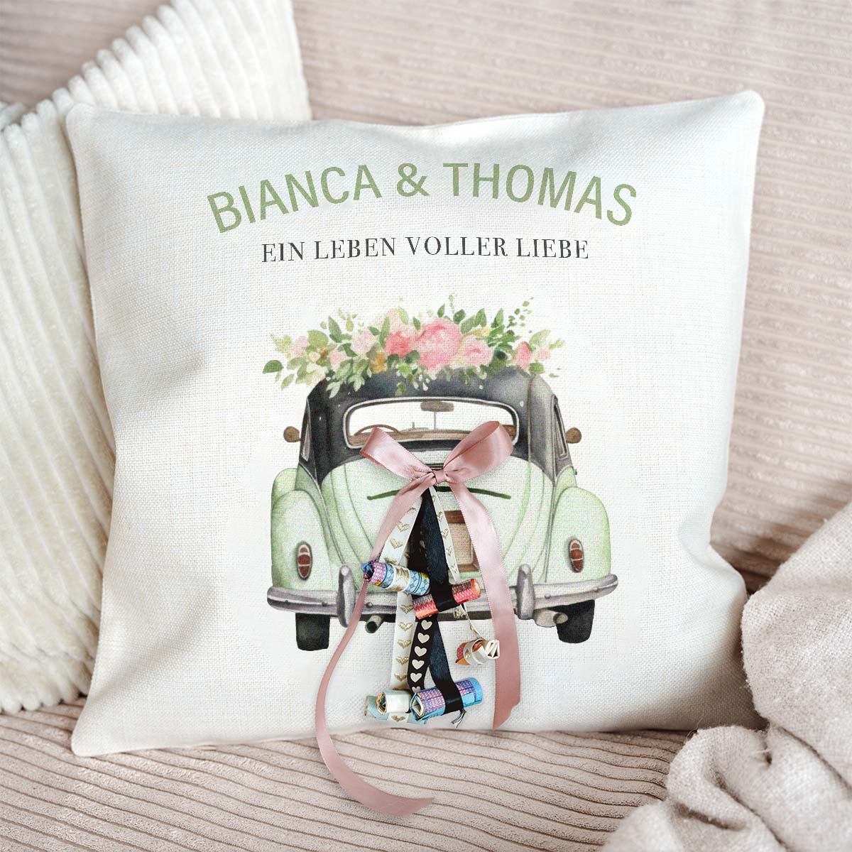 Personalisierbarer Kissenbezug als Geldgeschenk zur Hochzeit, Geschenke für Frauen, Geschenke für Freundin, Geschenk für Schwester, Romantische Geschenke, Hochzeitsgeschenk, Kleine Geschenke, Geschenk, Geschenkidee