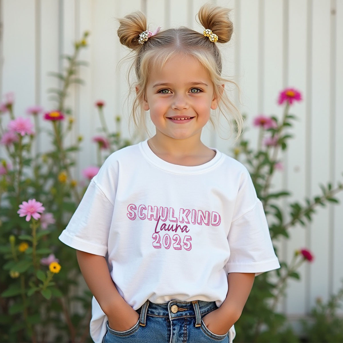 Personalisierbares Kinder T-Shirt Schulkind, Kleine Geschenke, Geschenk, Geschenkidee