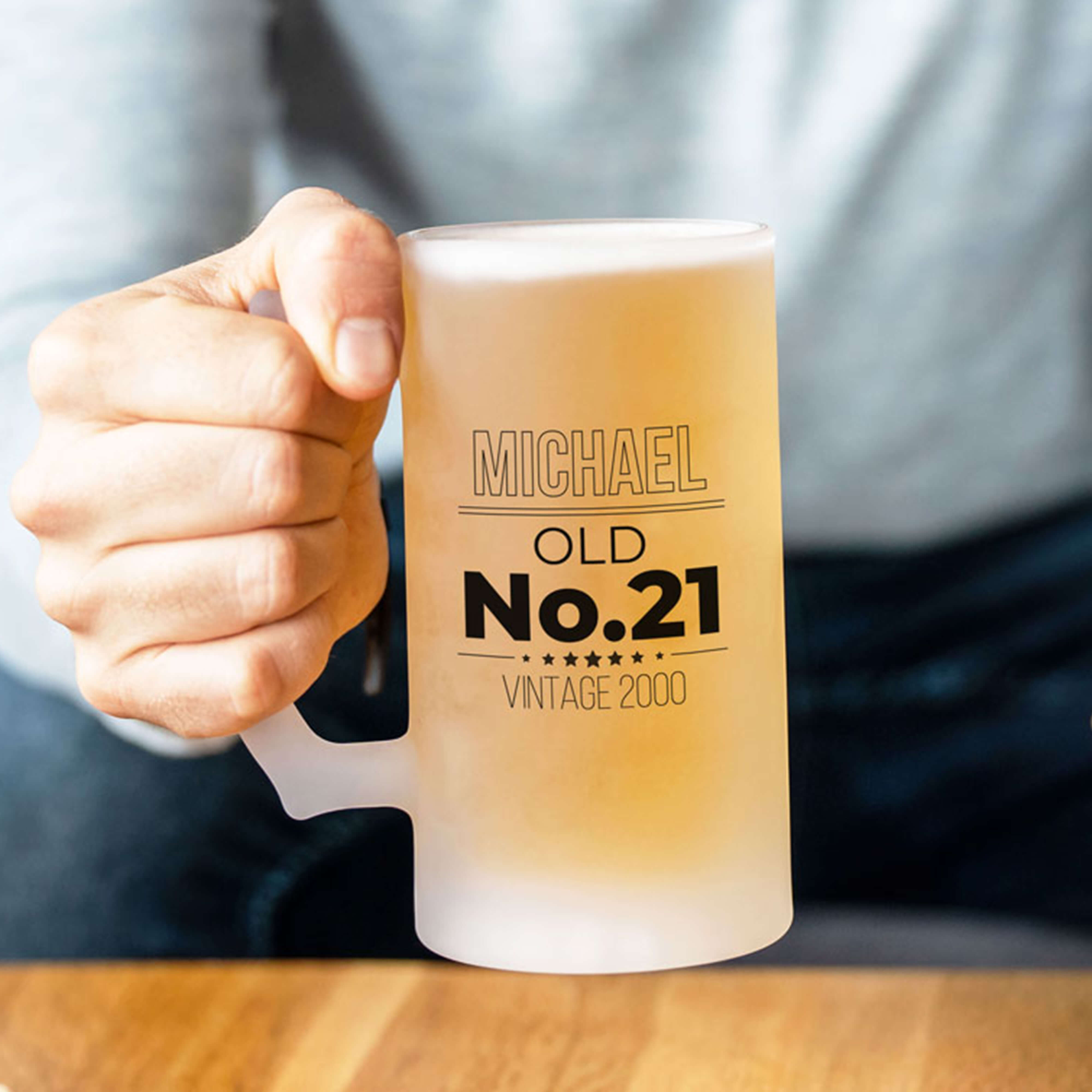 Bierkrug zum Geburtstag, personalisiert, personalisierbar, Geschenk für Männer, Geschenk für Freund, Geschenk für Bruder, Witzige Geschenke, Romantische Geschenke, Hochzeitsgeschenk, Kleine Geschenke, Geschenk, Geschenkidee