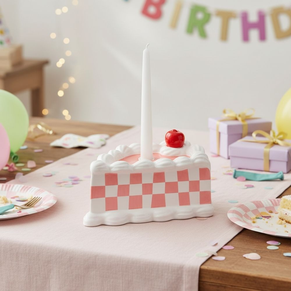 Kuchenstück-Kerzenhalter, Weihnachtsgeschenk, Witzige Geschenke, Kleine Geschenke, Geschenk, Geschenkidee