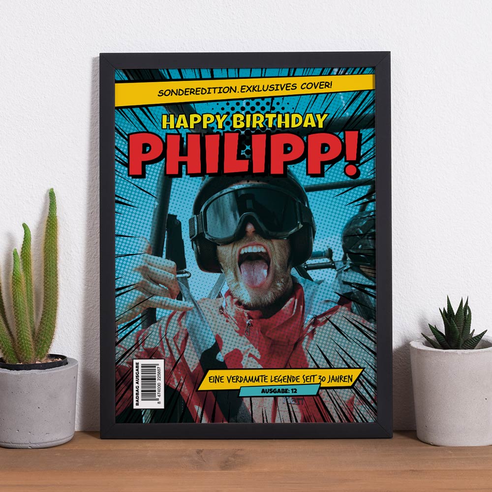 Personalisierbares Poster im Comic-Stil, Fotogeschenk, Geburtstagsgeschenk, Geschenk für Papa, Witzige Geschenke, Romantische Geschenke, Hochzeitsgeschenk, Geschenk, Geschenkidee