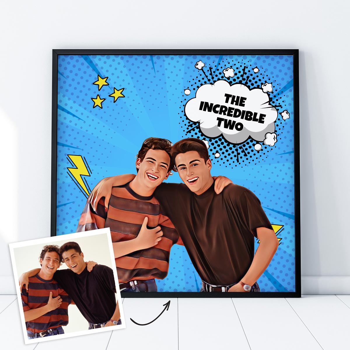 Personalisierbares Poster mit Comic Hintergrund, Fotogeschenk, Geburtstagsgeschenk, Geschenke für Frauen, Geschenke für Freundin, Geschenk für Schwester, Geschenk für Mama, Witzige Geschenke, Romantische Geschenke, Hochzeitsgeschenk, Kleine Geschenke, Ges