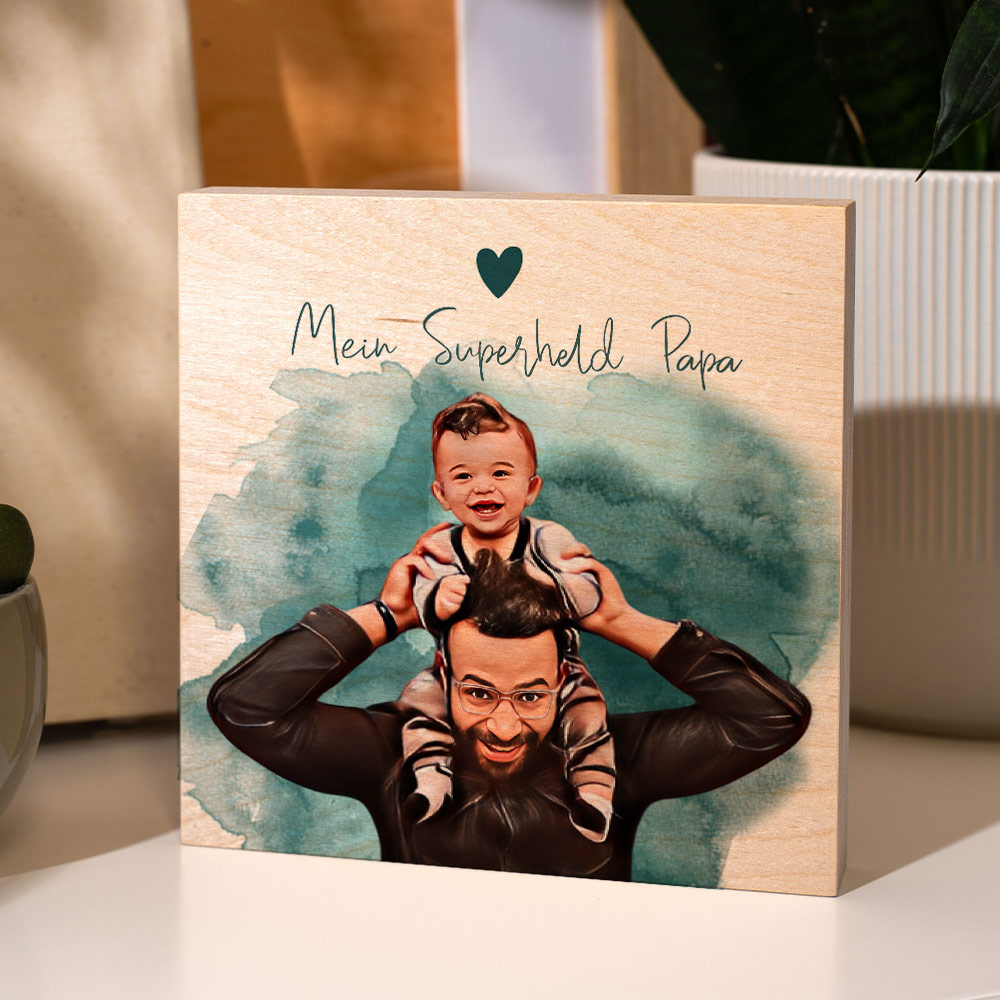 Personalisierbarer Comic Holzblock, Weihnachtsgeschenk, Fotogeschenk, Geburtstagsgeschenk, Geschenke für Frauen, Geschenke für Freundin, Geschenk für Schwester, Geschenk für Mama, Witzige Geschenke, Romantische Geschenke, Hochzeitsgeschenk, Kleine Geschen