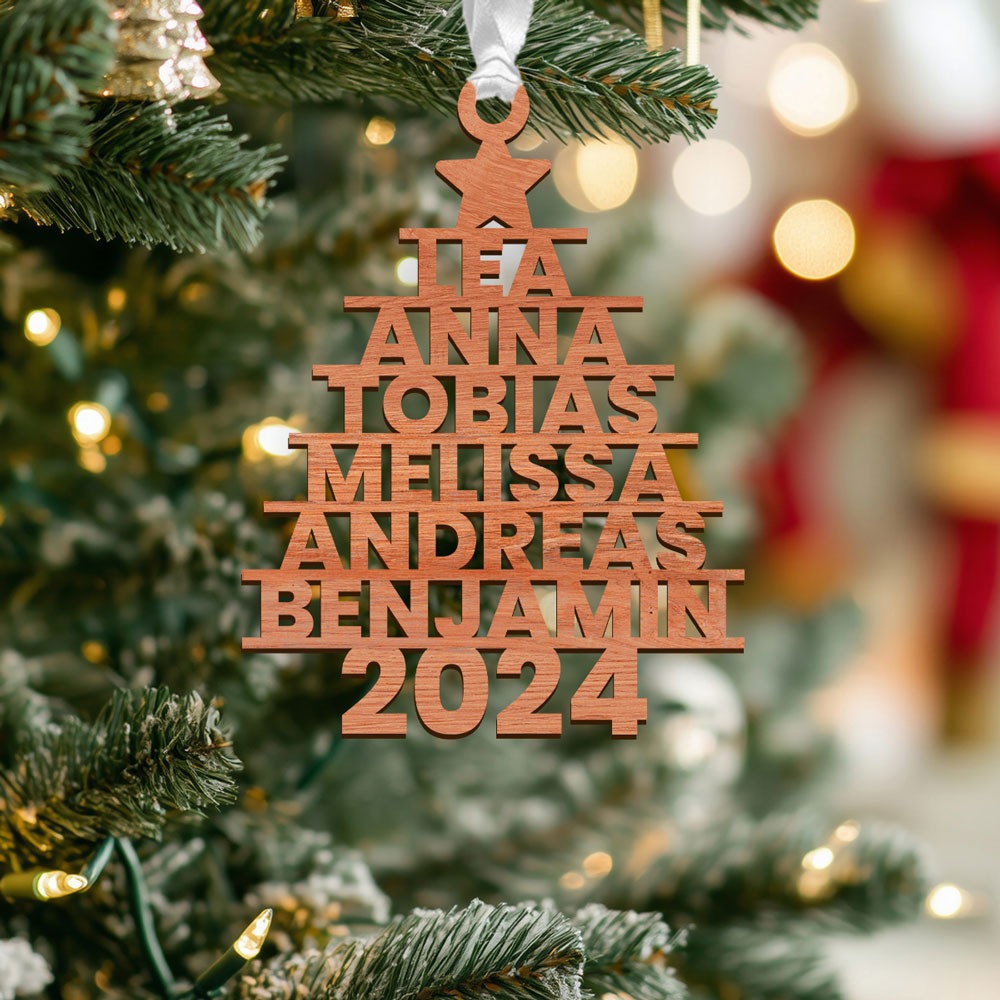 Personalisierbarer Weihnachtsbaum Anhänger mit Namen, Romantische Geschenke, Hochzeitsgeschenk, Kleine Geschenke, Geschenk, Geschenkidee