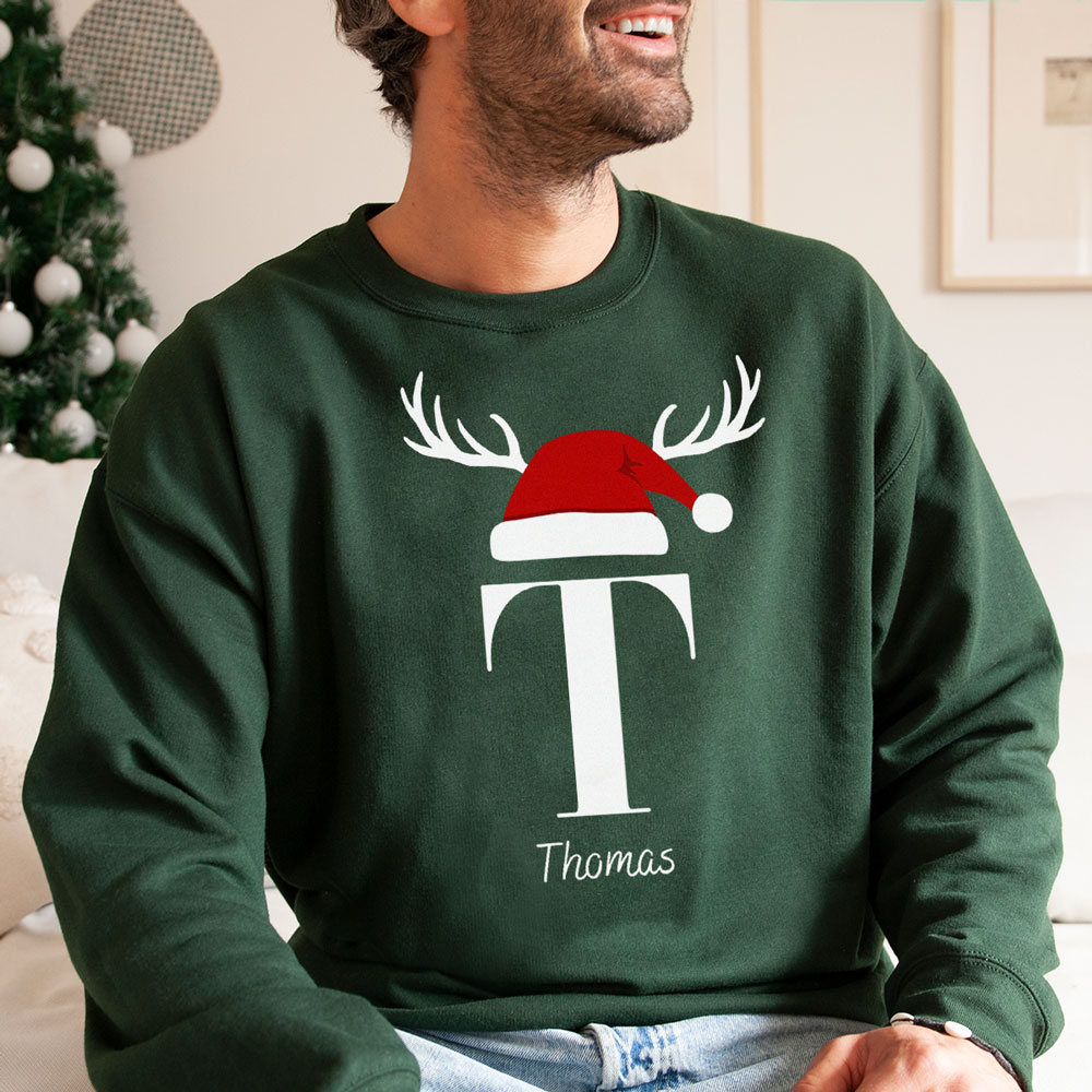 Personalisierbarer Weihnachtspullover mit Monogramm, Weihnachtsgeschenk, Witzige Geschenke, Romantische Geschenke, Hochzeitsgeschenk, Kleine Geschenke, Geschenk, Geschenkidee