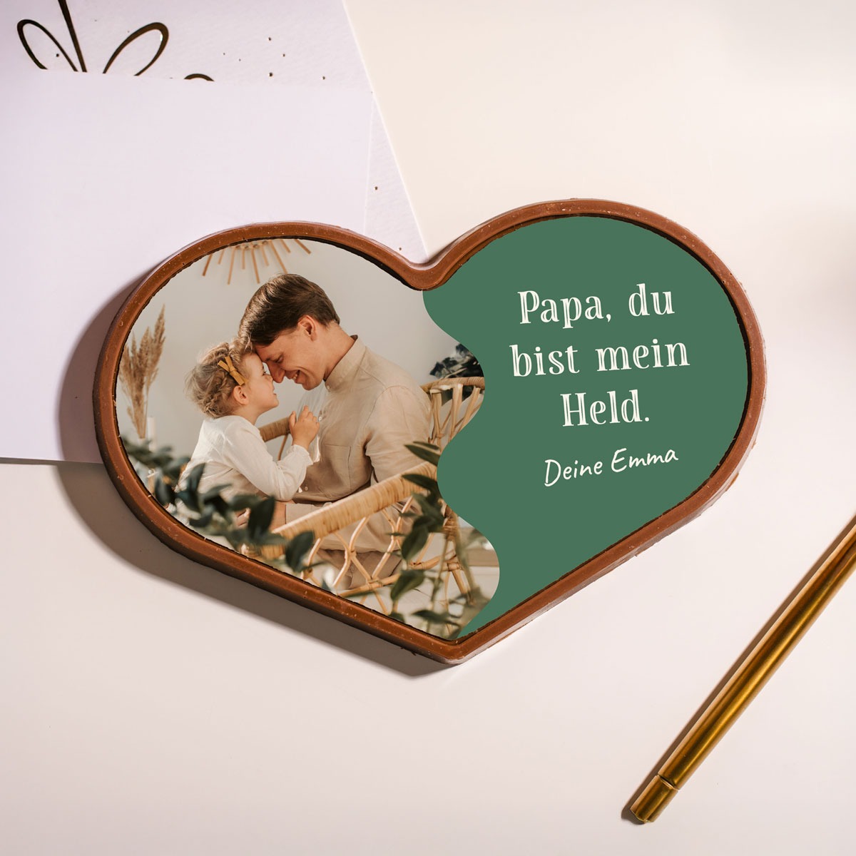 Personalisierte Herz Schokolade mit Fotohälfte und Text, Fotogeschenk, Romantische Geschenke, Hochzeitsgeschenk, Kleine Geschenke, Geschenk, Geschenkidee