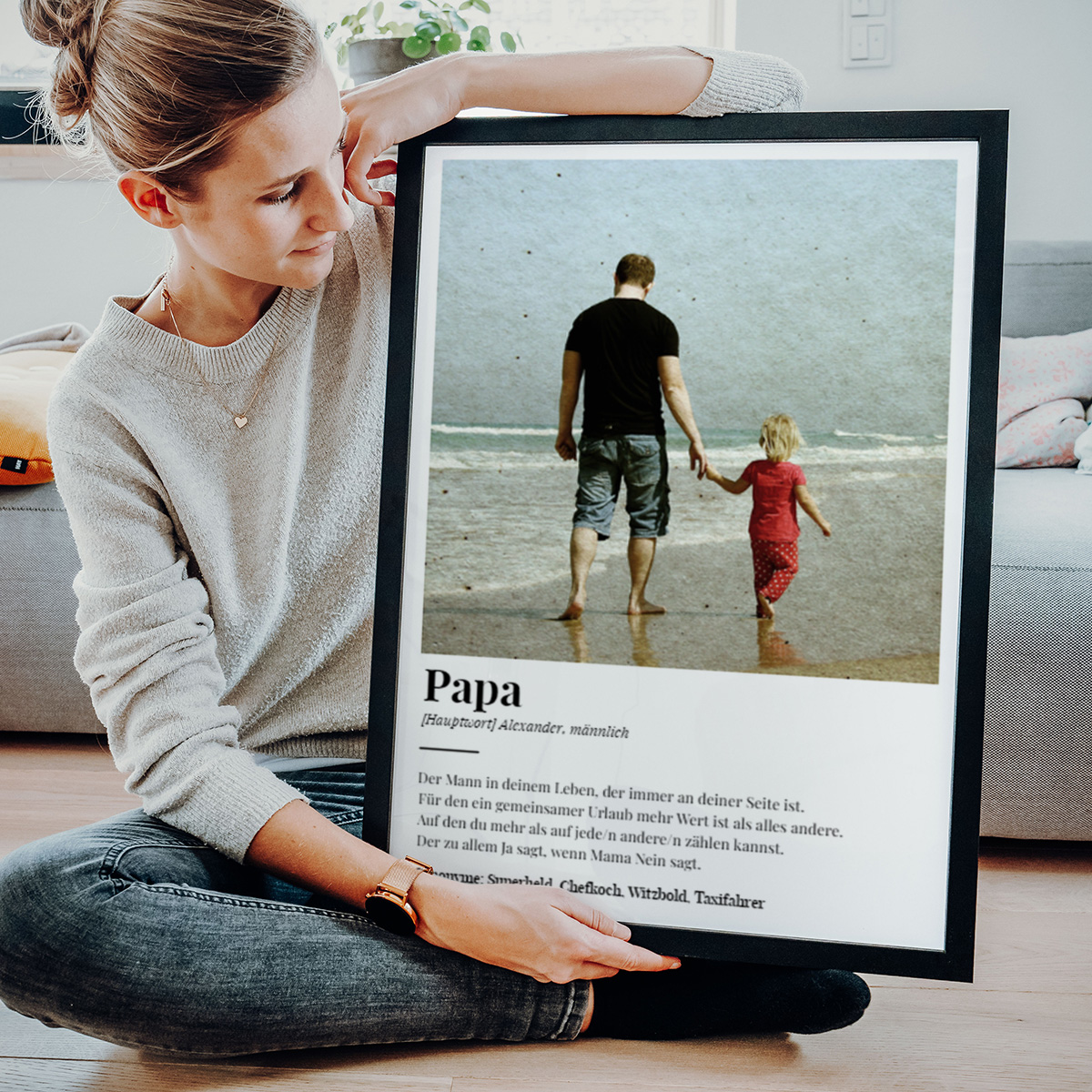 Personalisierbares Poster mit Foto und Definition, Fotogeschenk, Geschenk für Mama, Geschenk für Papa, Witzige Geschenke, Romantische Geschenke, Hochzeitsgeschenk, Geschenk, Geschenkidee