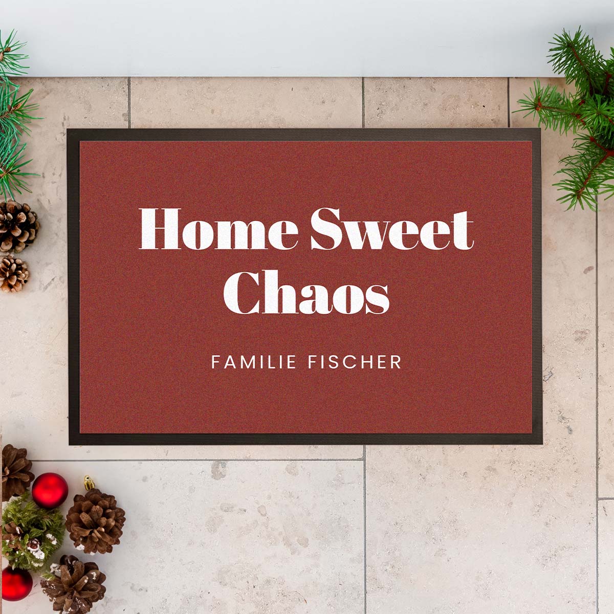 Personalisierbare Fußmatte mit drei Zeilen, Weihnachtsgeschenk, Witzige Geschenke, Romantische Geschenke, Hochzeitsgeschenk, Kleine Geschenke, Geschenk, Geschenkidee