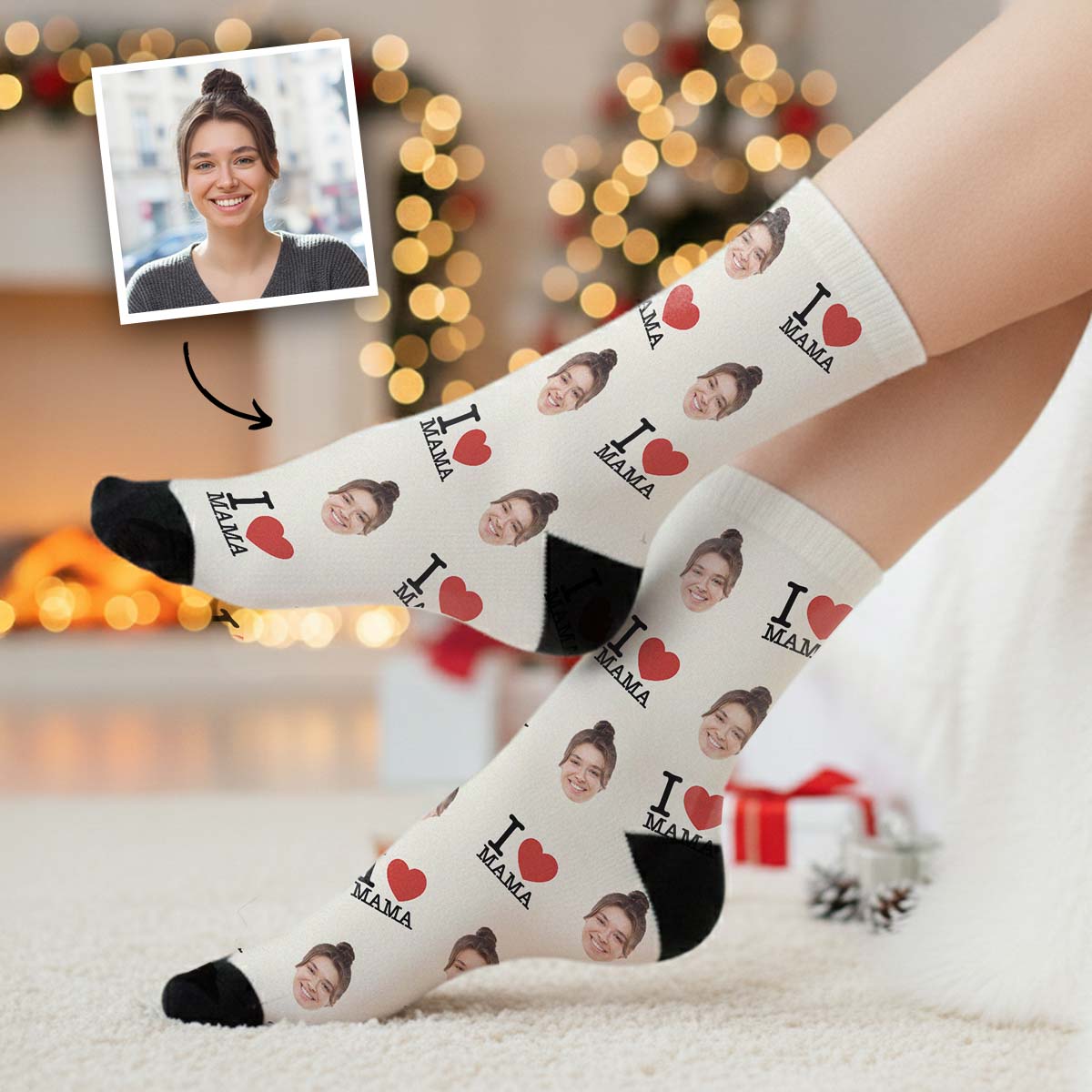 Personalisierbare Socken für Mama oder Papa, Fotogeschenk, Geschenk für Mama, Geschenk für Papa, Witzige Geschenke, Romantische Geschenke, Hochzeitsgeschenk, Kleine Geschenke, Geschenk, Geschenkidee