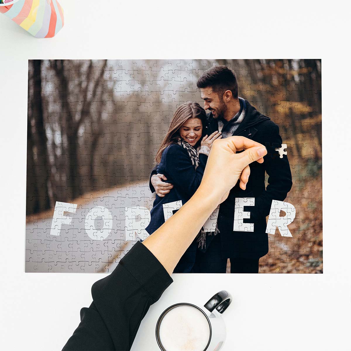 Personalisierbares Puzzle mit Foto und geschwungenem Text, Fotogeschenk, Witzige Geschenke, Romantische Geschenke, Hochzeitsgeschenk, Kleine Geschenke, Geschenk, Geschenkidee
