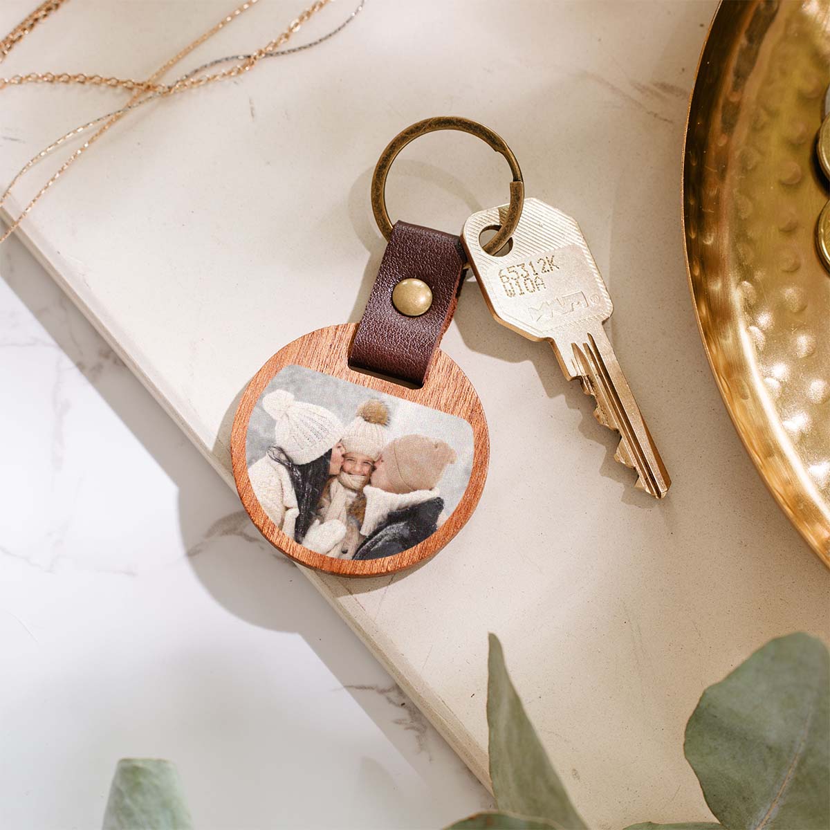 Personalisierbarer Holz Schlüsselanhänger mit Foto, Fotogeschenk, Witzige Geschenke, Romantische Geschenke, Hochzeitsgeschenk, Kleine Geschenke, Geschenk, Geschenkidee