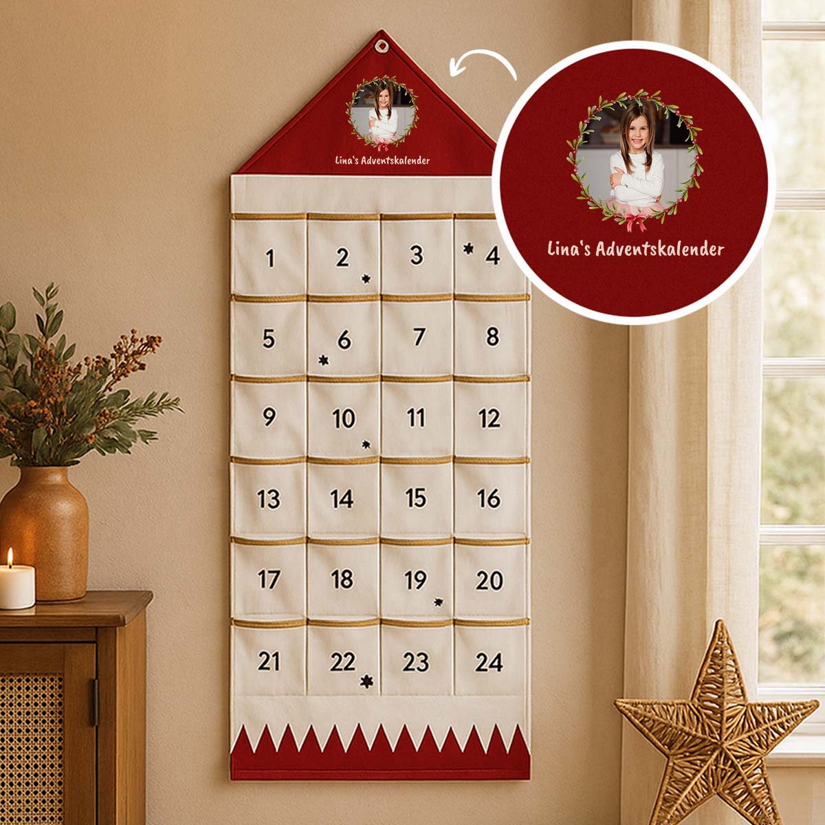 Personalisierbarer Adventskalender mit Foto und Text, Weihnachtsgeschenk, Fotogeschenk, Witzige Geschenke, Romantische Geschenke, Hochzeitsgeschenk, Kleine Geschenke, Geschenk, Geschenkidee