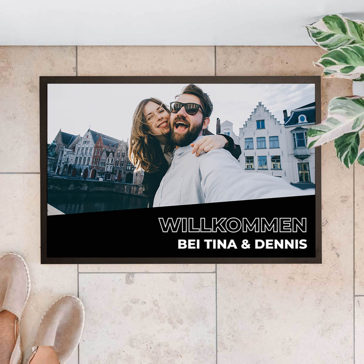 Personalisierbare Fußmatte mit Foto und Text, Weihnachtsgeschenk, Witzige Geschenke, Romantische Geschenke, Hochzeitsgeschenk, Geschenk, Geschenkidee