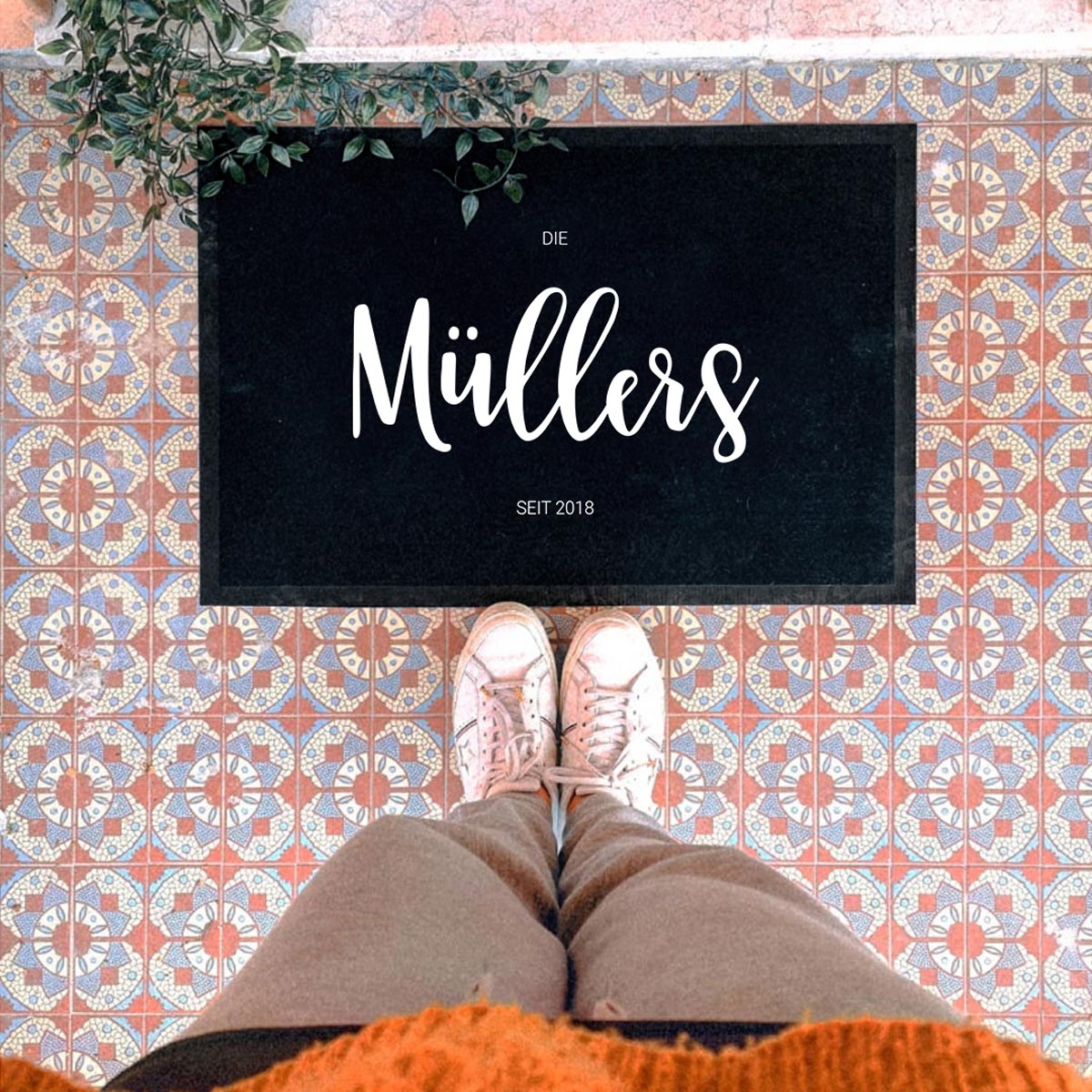 Personalisierte Fußmatte mit Namen, Fußabstreifer, Türmatte, Geschenke für Paare, Haustür, Wohnungstür, Deko, personalisiert, Fußmatte mit Namen, Weihnachtsgeschenk, Geburtstagsgeschenk, Geschenk für Männer, Geschenk für Freund, Geschenk für Bruder, Gesch