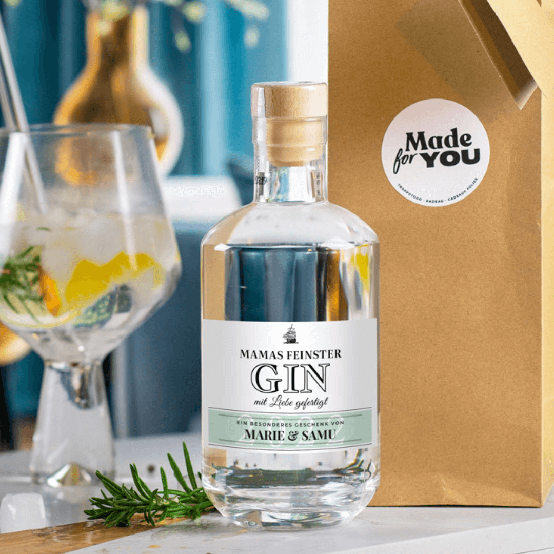 Personalisierbarer Gin mit Namen und Text, Weihnachtsgeschenk, Witzige Geschenke, Geschenk, Geschenkidee