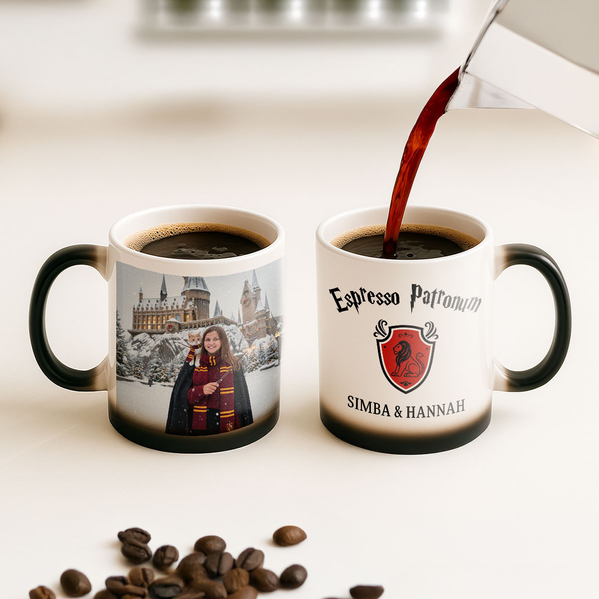 Personalisierbare Tasse mit individuellem Zauberdesign, Weihnachtsgeschenk, Fotogeschenk, Witzige Geschenke, Romantische Geschenke, Hochzeitsgeschenk, Kleine Geschenke, Geschenk, Geschenkidee