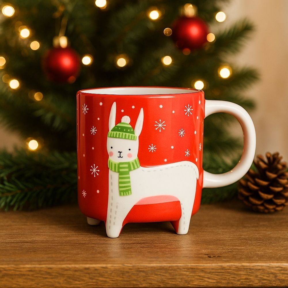Hasen Tasse Winter Edition, Weihnachtsgeschenk, Witzige Geschenke, Romantische Geschenke, Hochzeitsgeschenk, Kleine Geschenke, Geschenk, Geschenkidee