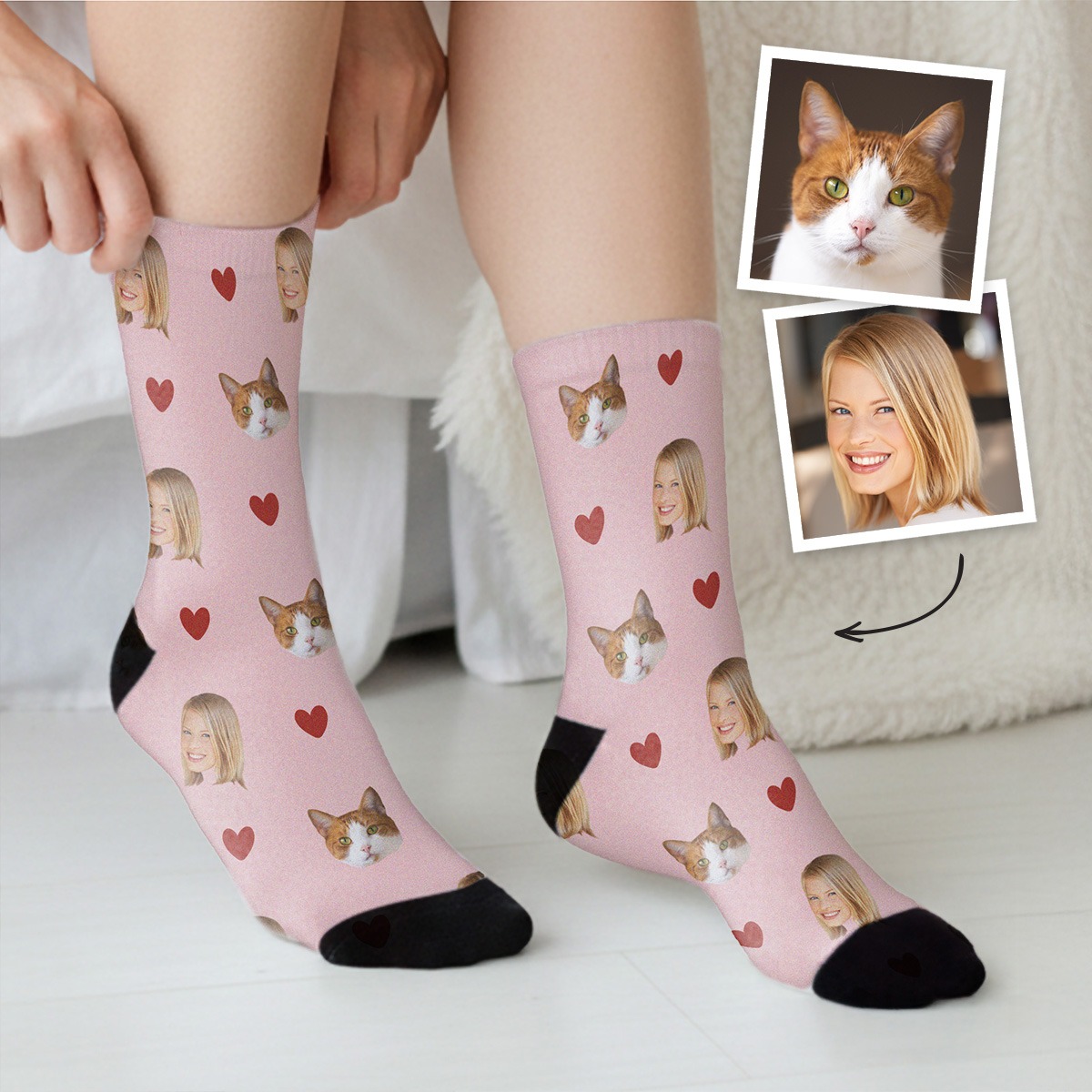 Personalisierbare Socken mit Haustier und Gesicht, Fotogeschenk, Geburtstagsgeschenk, Geschenk für Männer, Geschenk für Freund, Geschenk für Bruder, Witzige Geschenke, Romantische Geschenke, Hochzeitsgeschenk, Kleine Geschenke, Geschenk, Geschenkidee