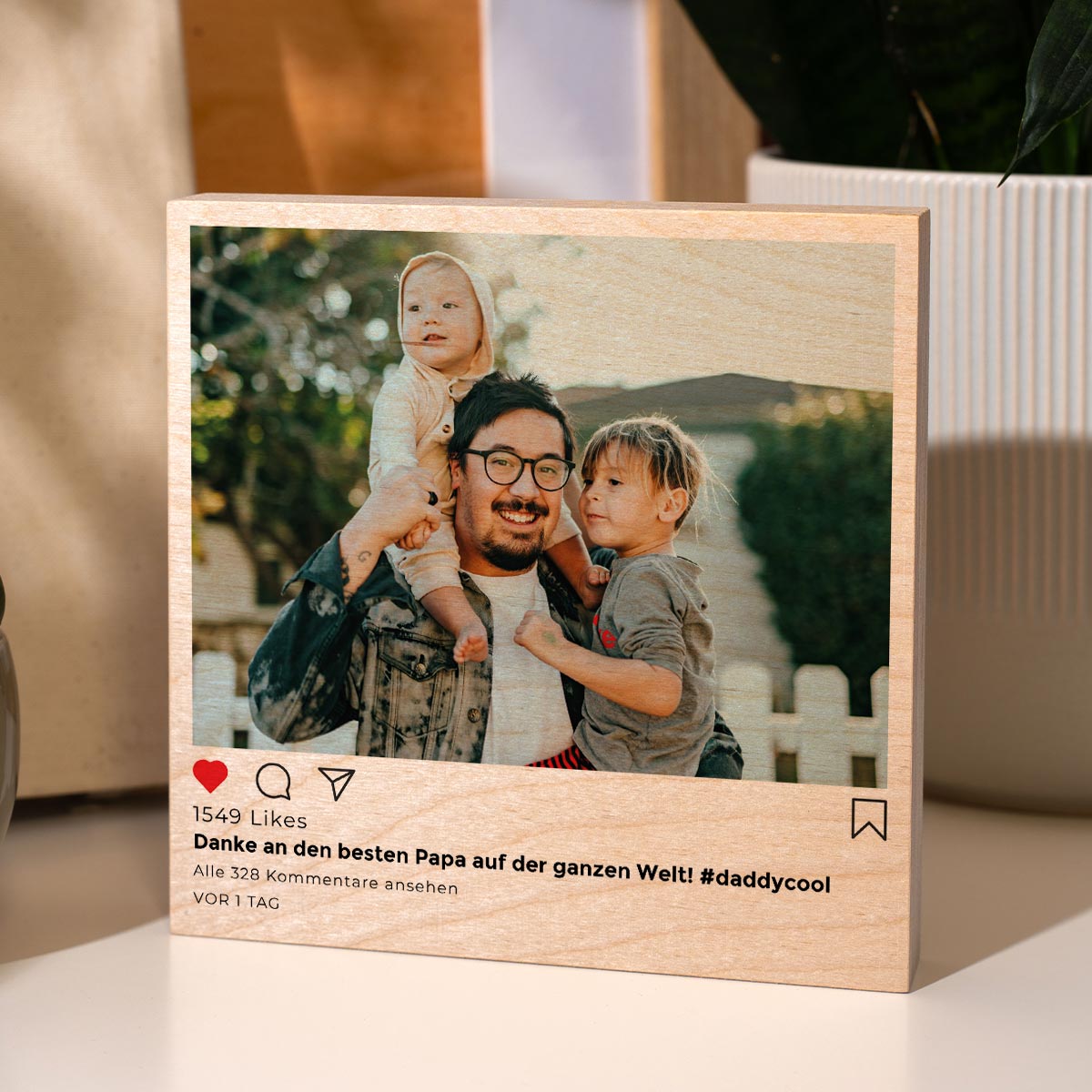 Personalisierbarer Holzblock im Instagram-Style, Weihnachtsgeschenk, Fotogeschenk, Geschenk für Mama, Witzige Geschenke, Romantische Geschenke, Hochzeitsgeschenk, Geschenk, Geschenkidee