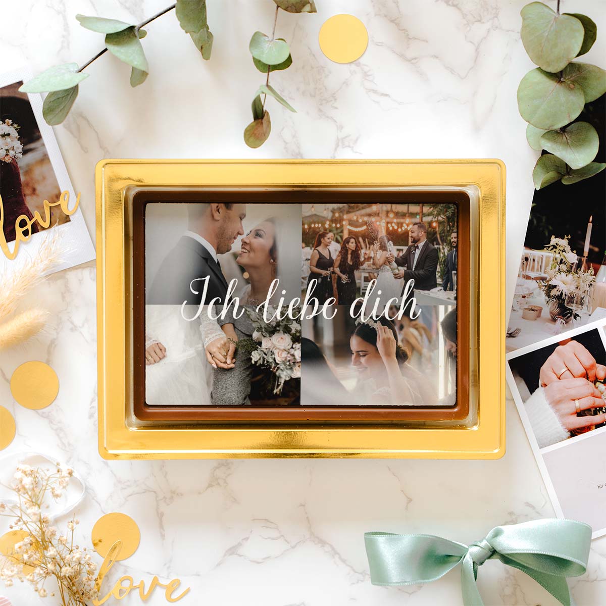 Personalisierte Schokolade als Karte mit 4 Fotos und Text, Fotogeschenk, Witzige Geschenke, Romantische Geschenke, Hochzeitsgeschenk, Kleine Geschenke, Geschenk, Geschenkidee