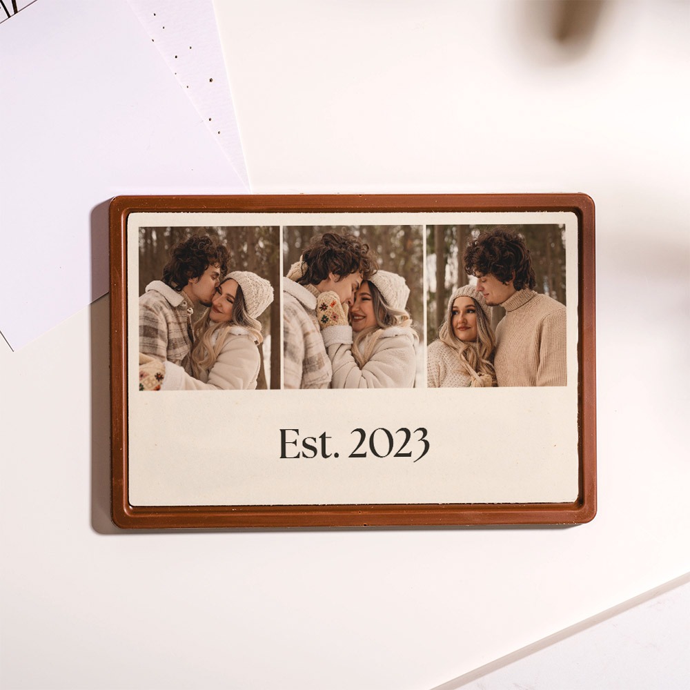 Personalisierte Schokolade als Karte mit Fotocollage und Text, Valentinstag Geschenk, Fotogeschenk, Witzige Geschenke, Romantische Geschenke, Hochzeitsgeschenk, Kleine Geschenke, Geschenk, Geschenkidee