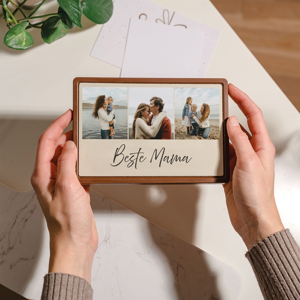 Personalisierte Schokolade als Karte mit Fotocollage und Text, Fotogeschenk, Witzige Geschenke, Romantische Geschenke, Hochzeitsgeschenk, Kleine Geschenke, Geschenk, Geschenkidee