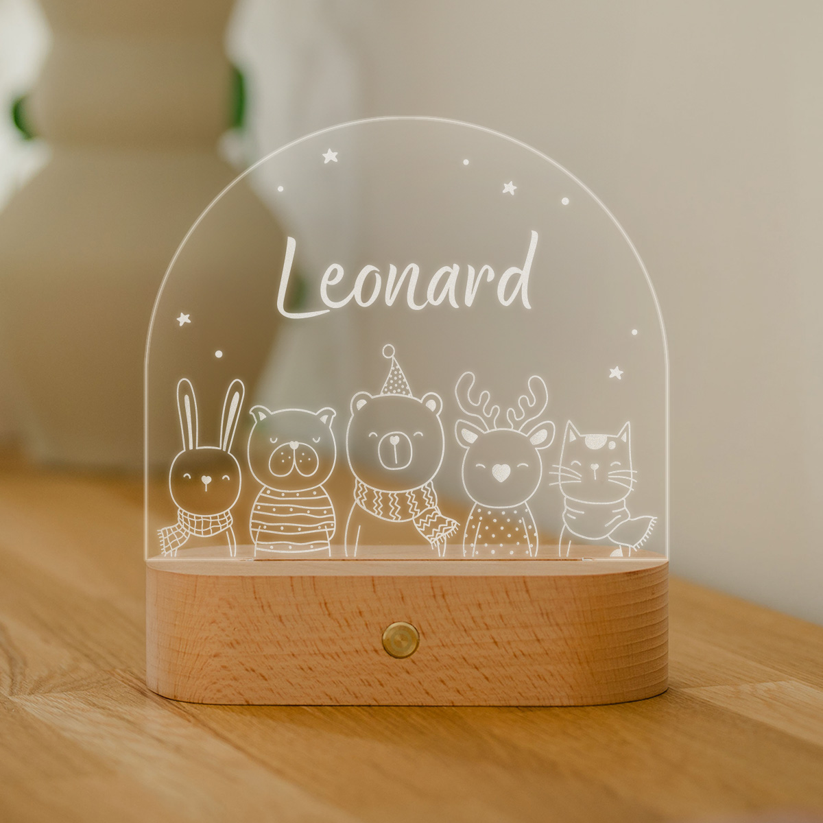 Personalisierbare LED-Lampe mit Name und Tiere, Romantische Geschenke, Hochzeitsgeschenk, Kleine Geschenke, Geschenk, Geschenkidee