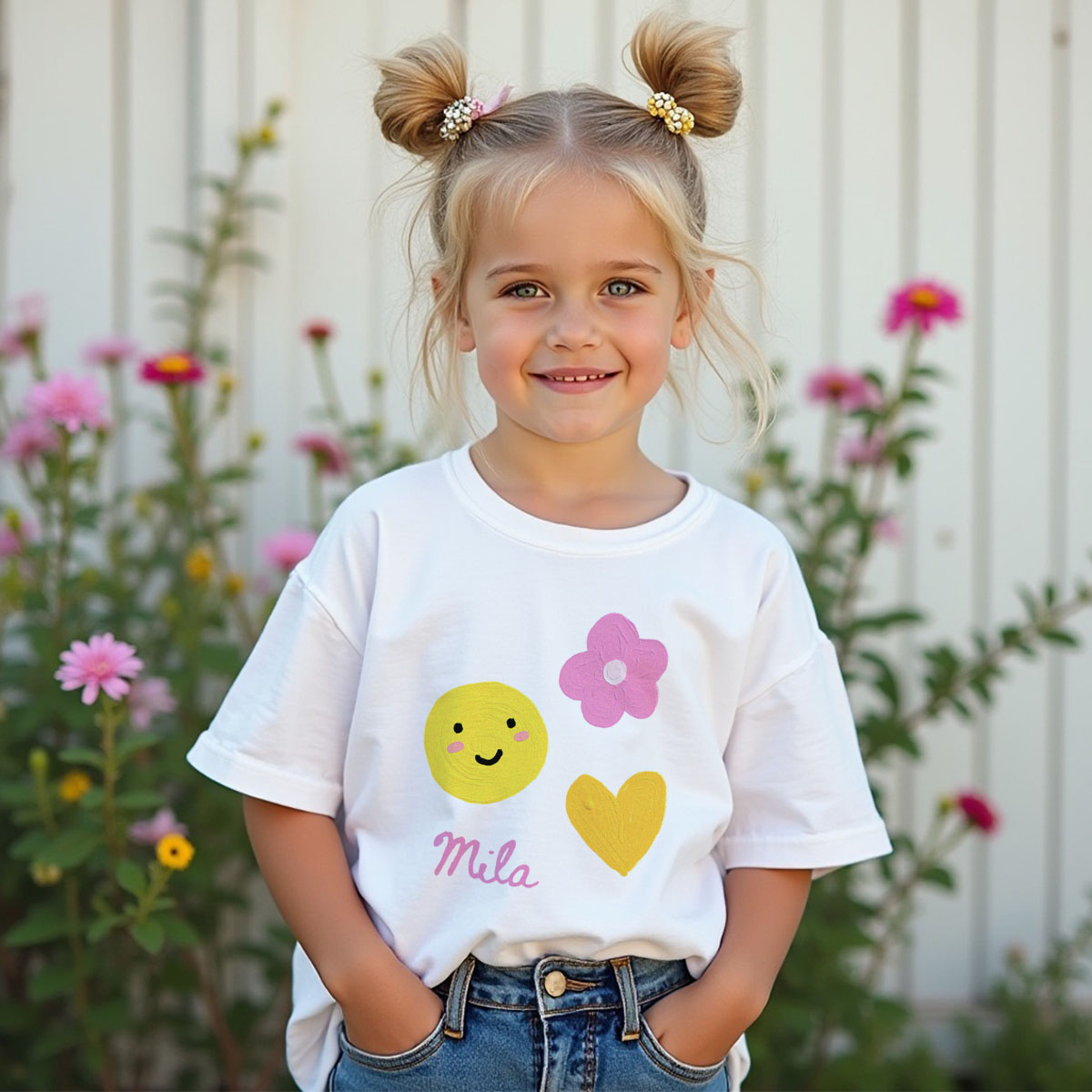 Personalisierbares Kinder T-Shirt mit deiner Zeichnung, Weihnachtsgeschenk, Kleine Geschenke, Geschenk, Geschenkidee