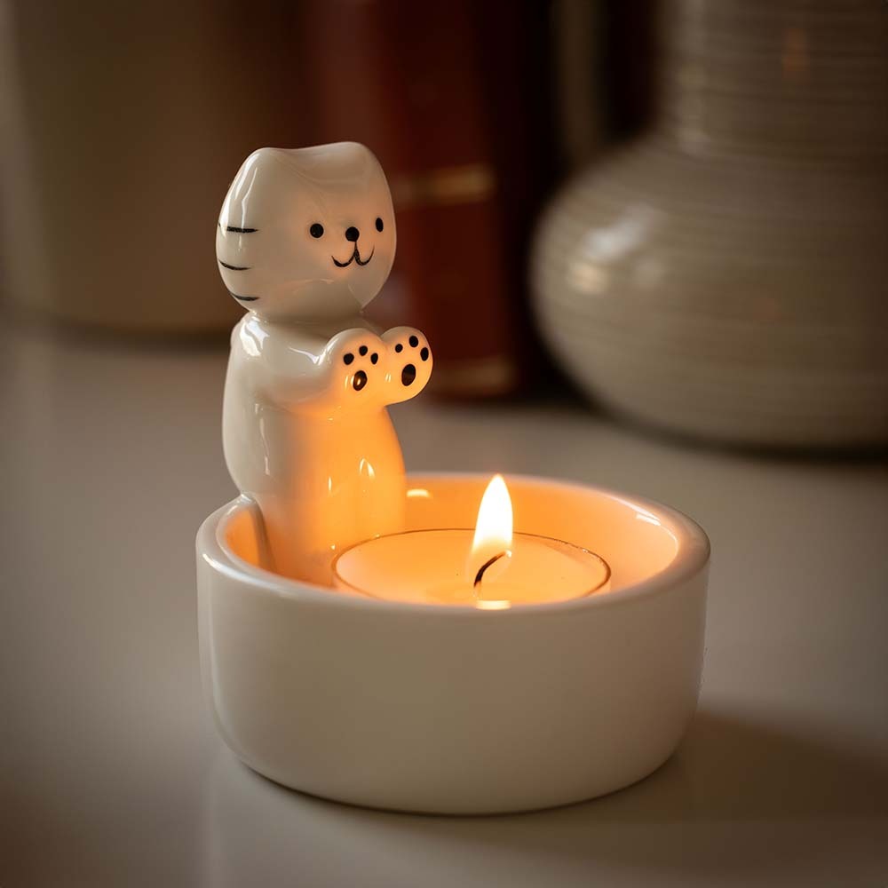 Katzen Kerzenhalter, Weihnachtsgeschenk, Witzige Geschenke, Romantische Geschenke, Hochzeitsgeschenk, Kleine Geschenke, Geschenk, Geschenkidee